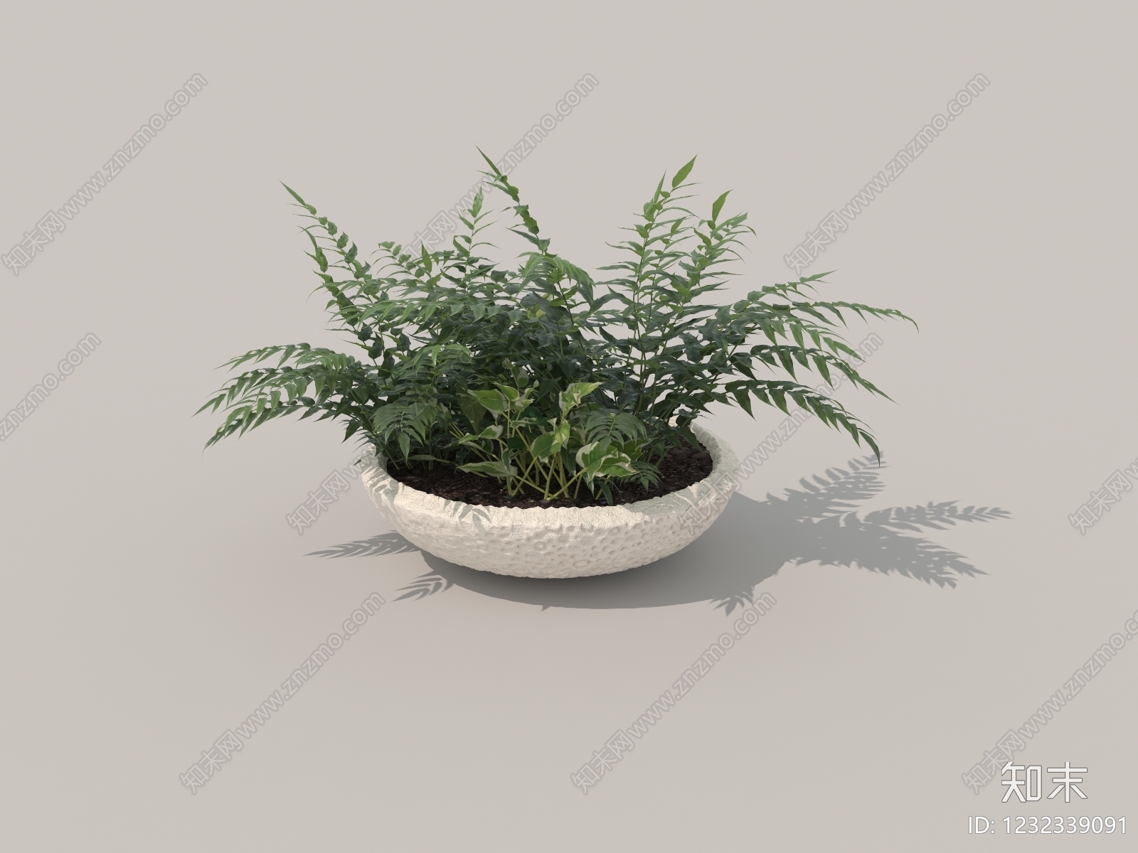 极简盆栽3D模型下载【ID:1232339091】