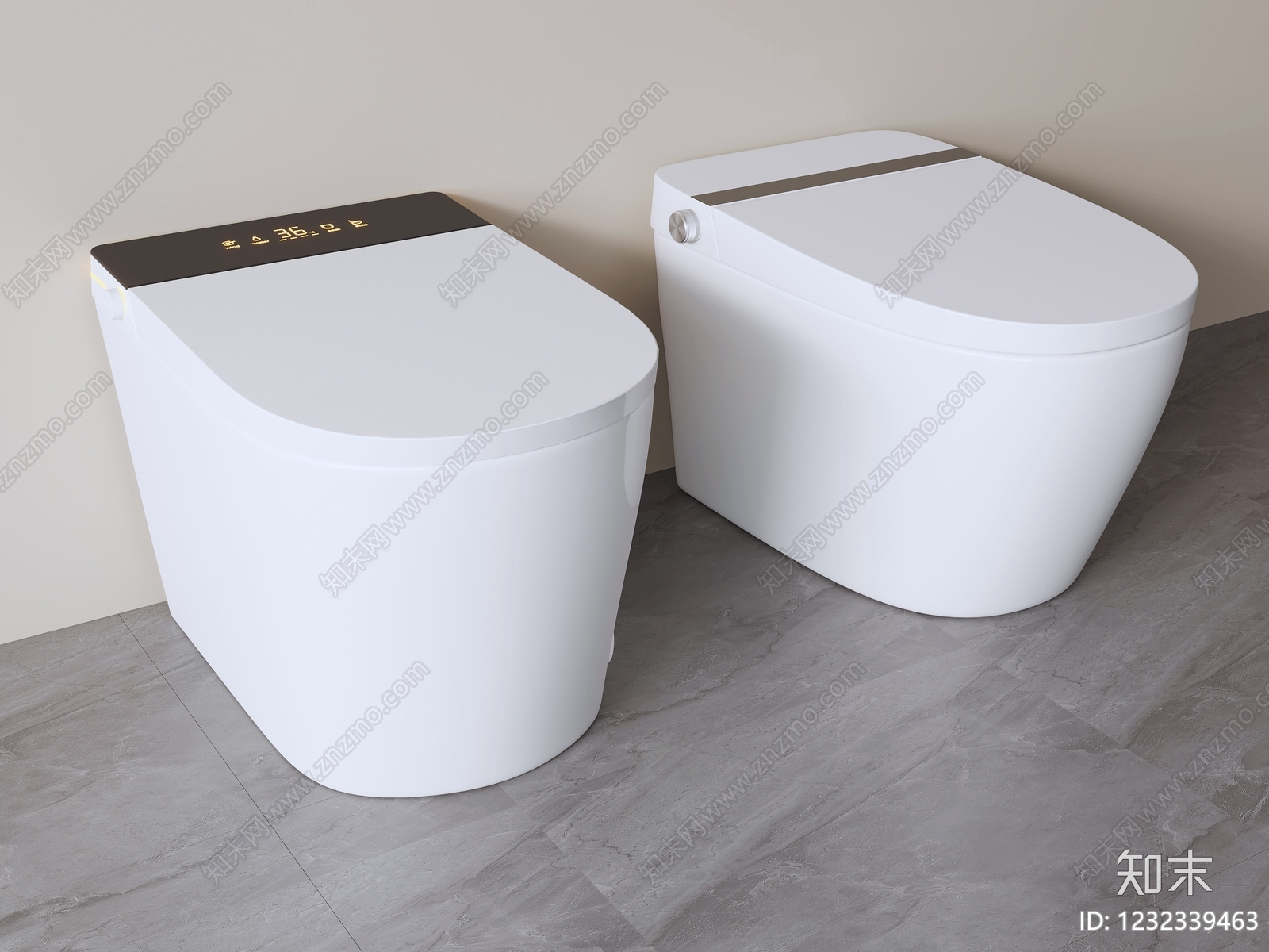 现代简约马桶3D模型下载【ID:1232339463】
