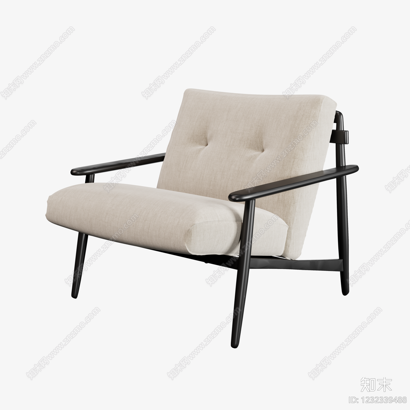 中古风休闲椅3D模型下载【ID:1232339488】