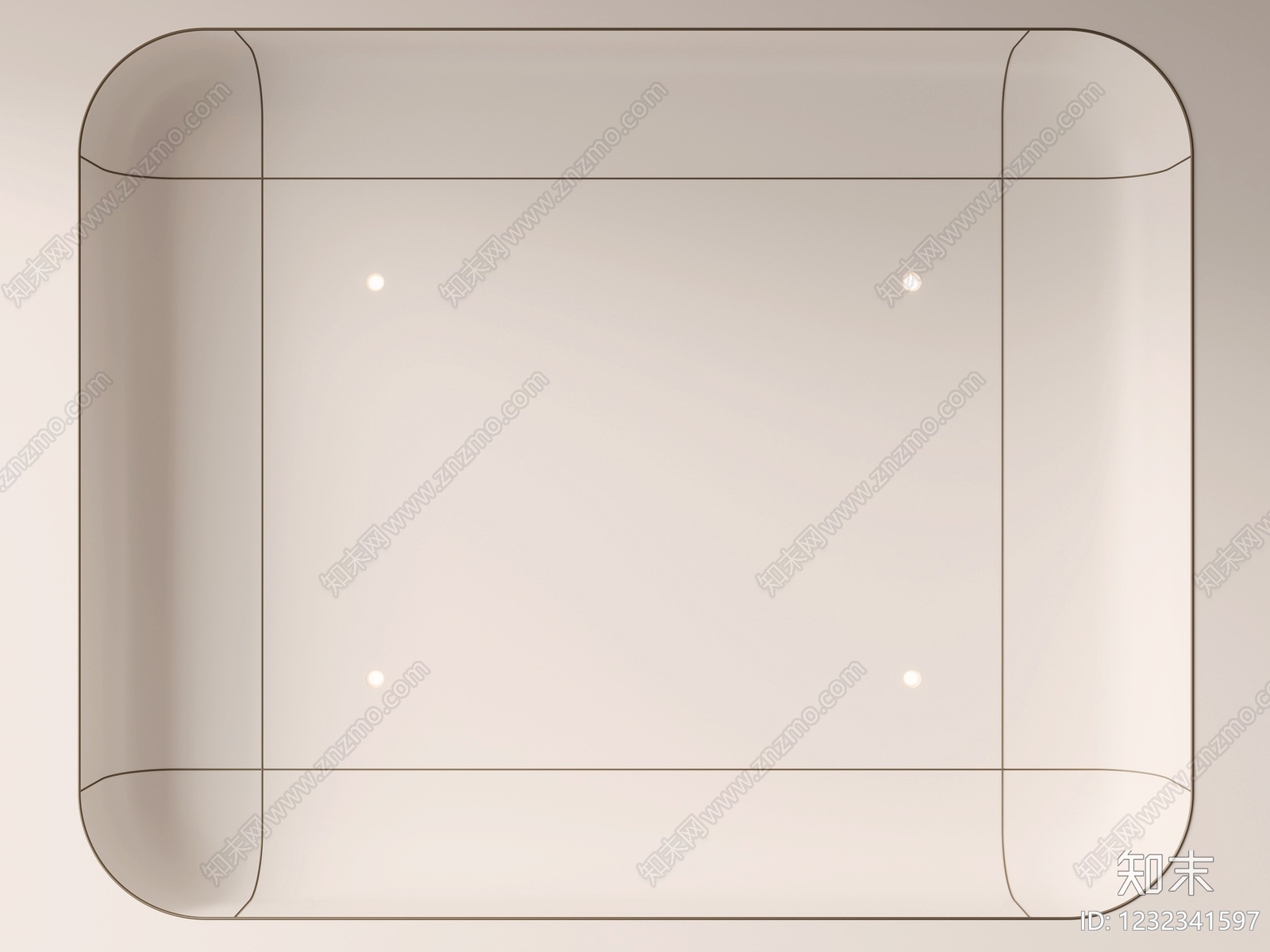奶油风吊顶3D模型下载【ID:1232341597】