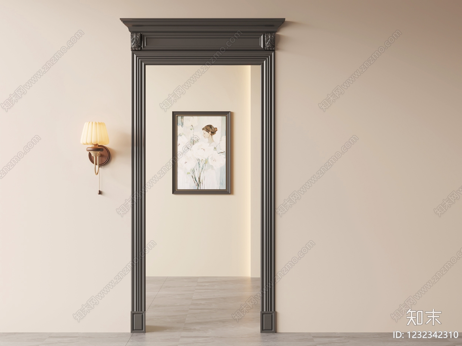 法式门套3D模型下载【ID:1232342310】