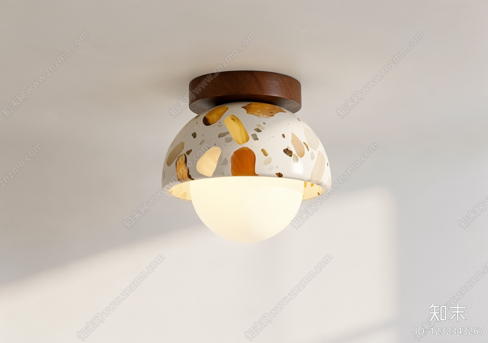 中古风儿童房吸顶灯3D模型下载【ID:1232343267】