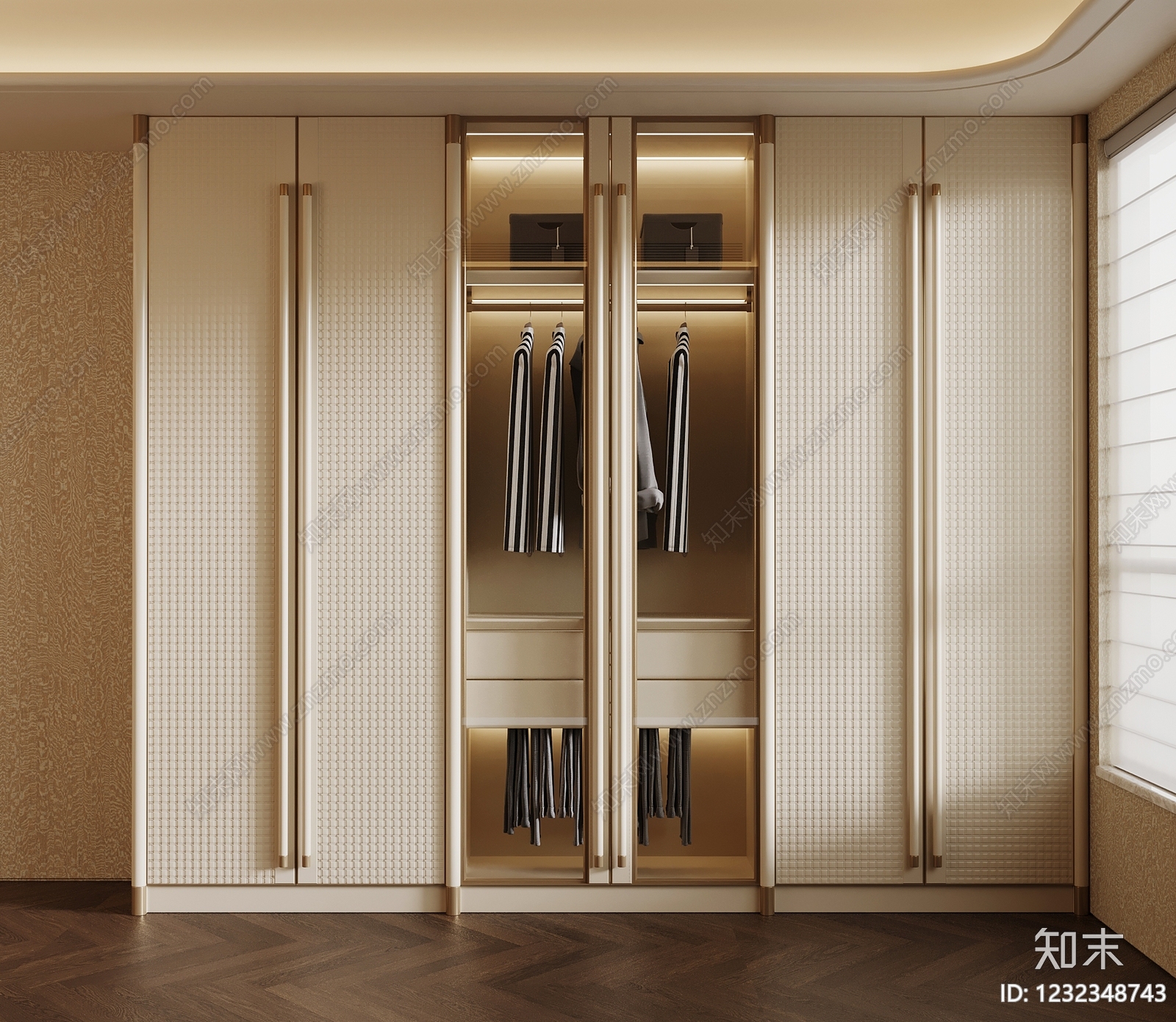 轻奢储物柜3D模型下载【ID:1232348743】