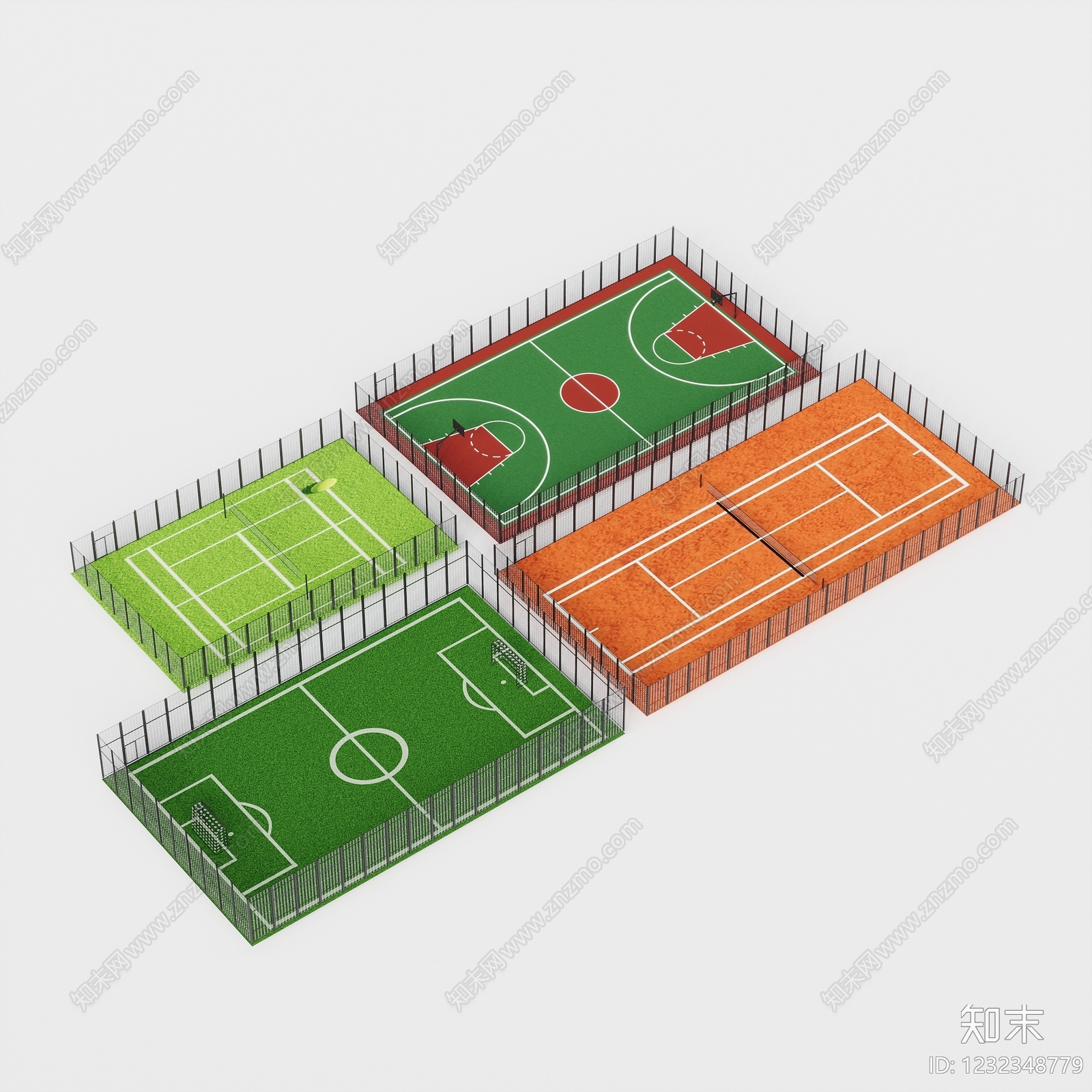 极简运动空间3D模型下载【ID:1232348779】