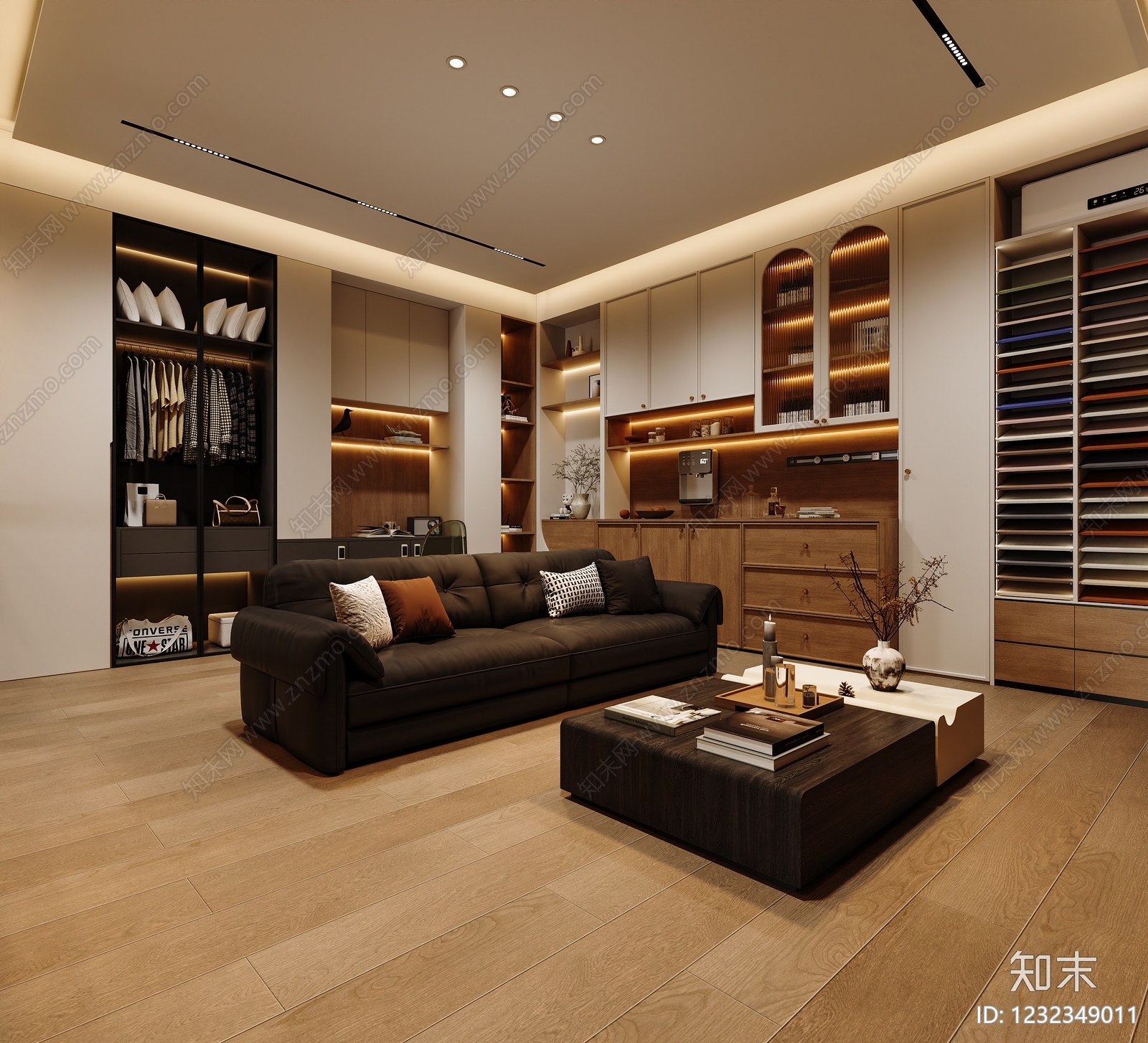 中古风家居客厅3D模型下载【ID:1232349011】