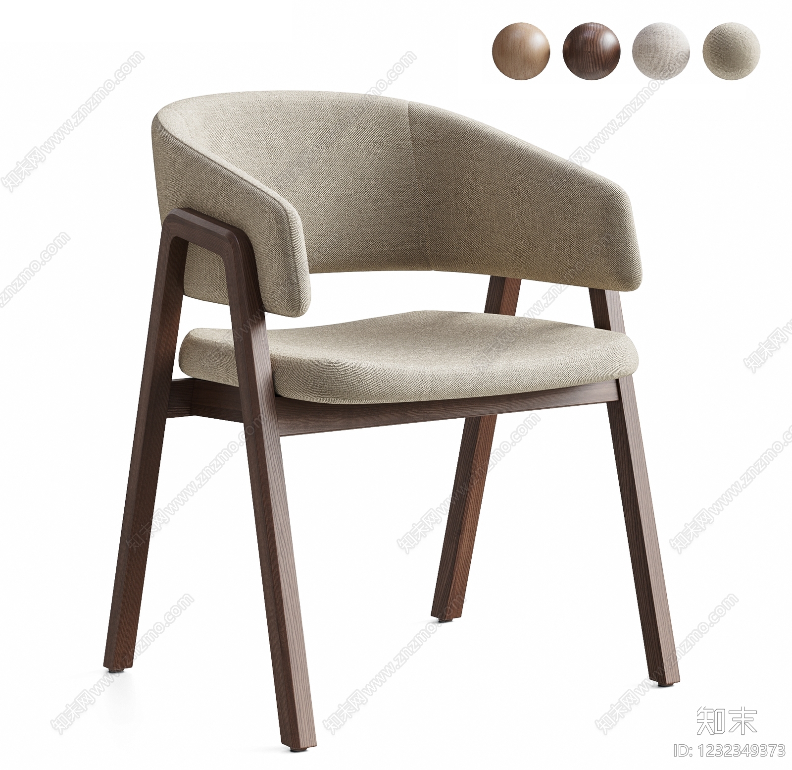 北欧餐椅3D模型下载【ID:1232349373】