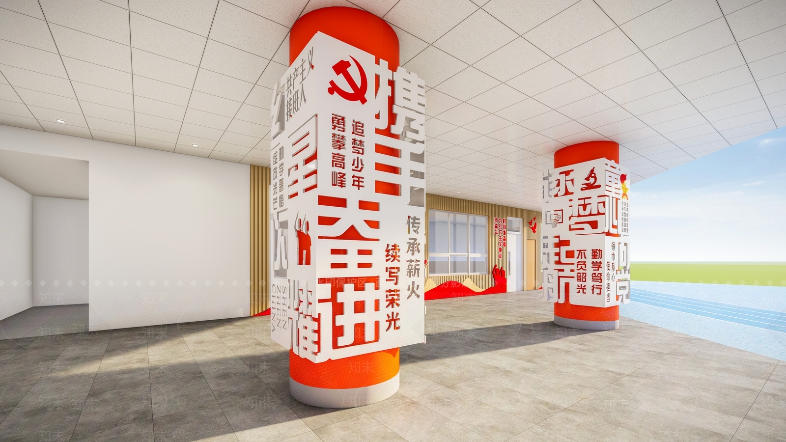 现代其他学校空间SU模型下载【ID:1232349756】