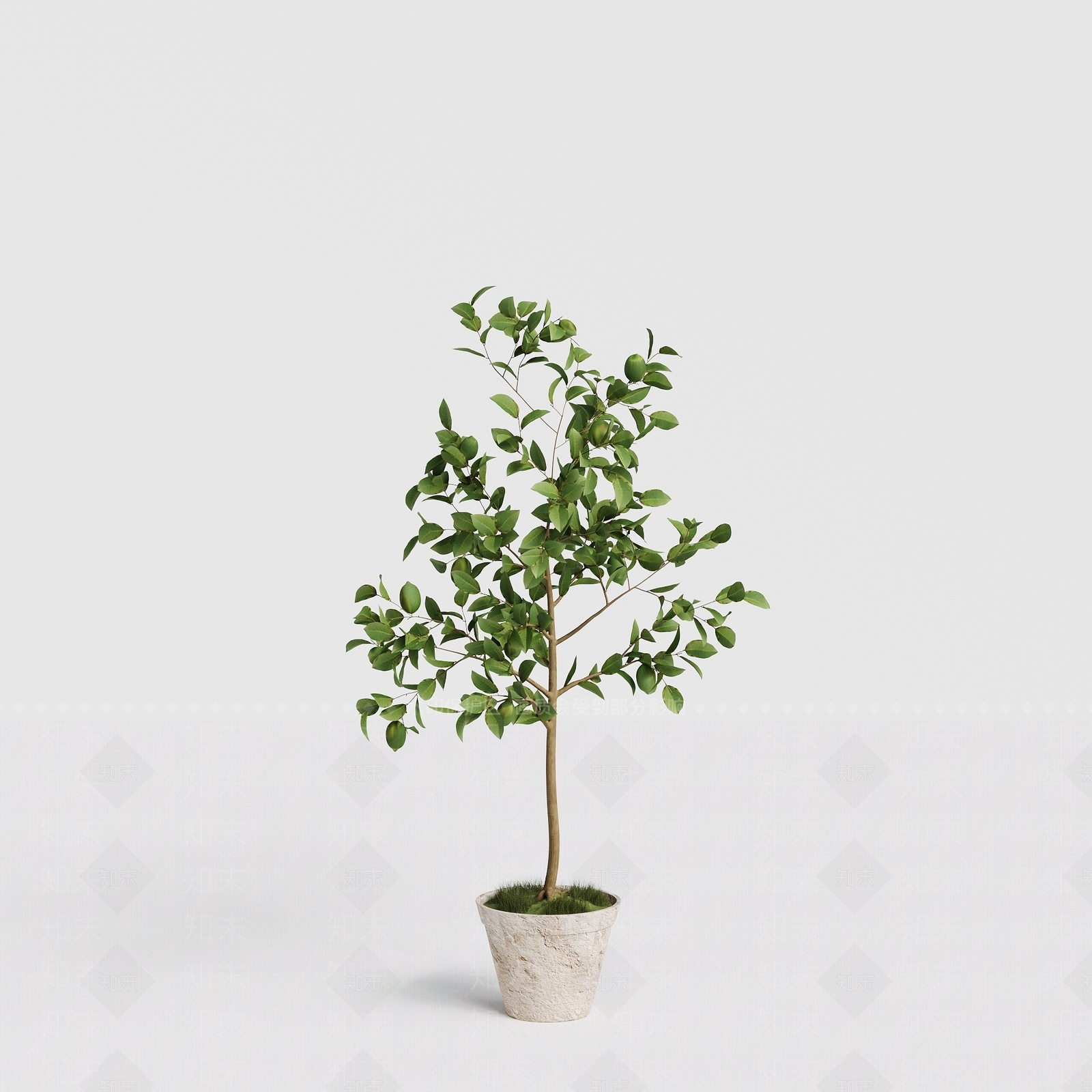 极简垂直绿化3D模型下载【ID:1232351021】