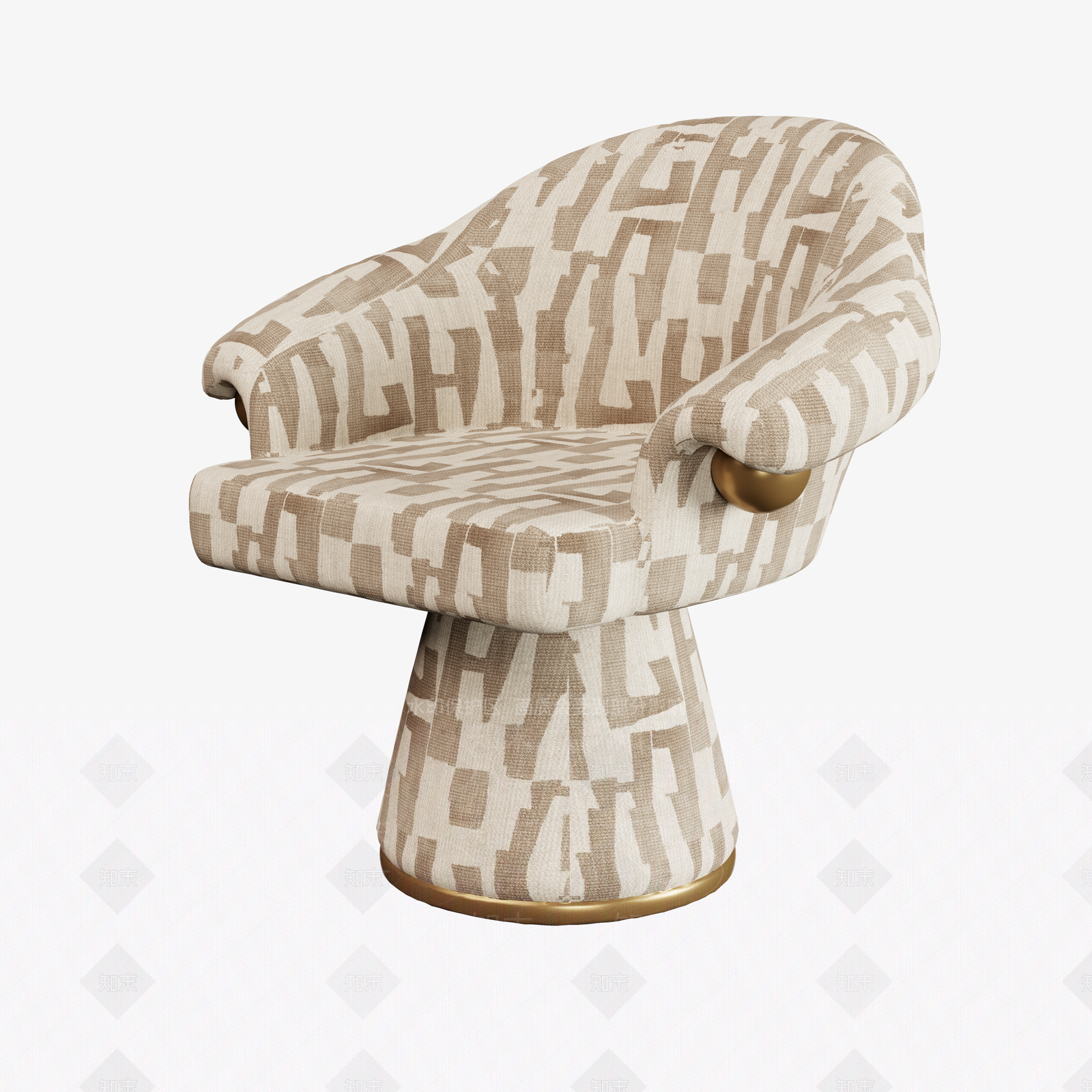 轻奢休闲椅3D模型下载【ID:1232351371】
