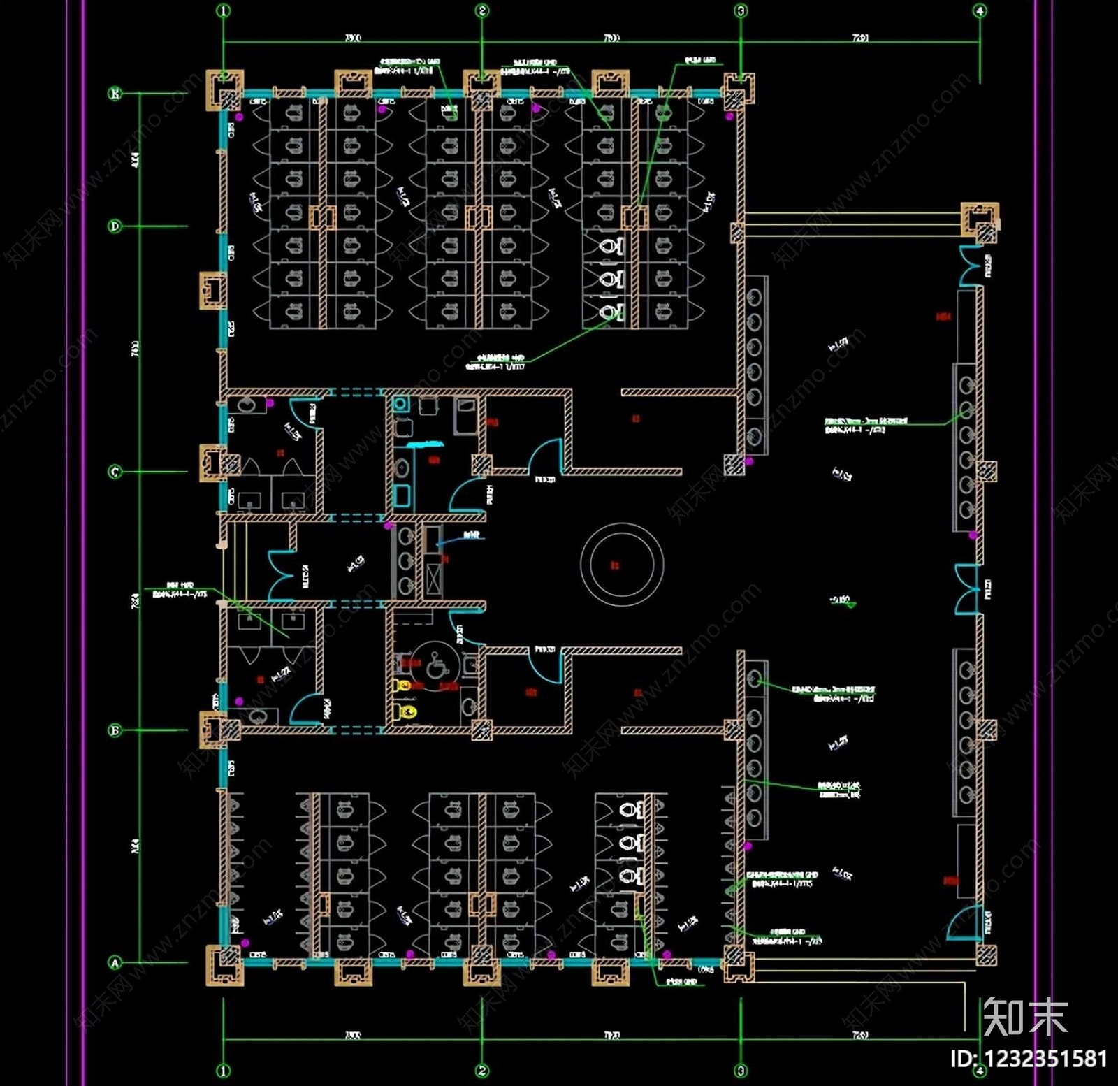 服务区cad施工图下载【ID:1232351581】