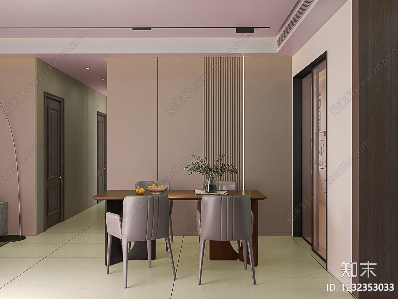 轻奢客餐厅3D模型下载【ID:1232353033】
