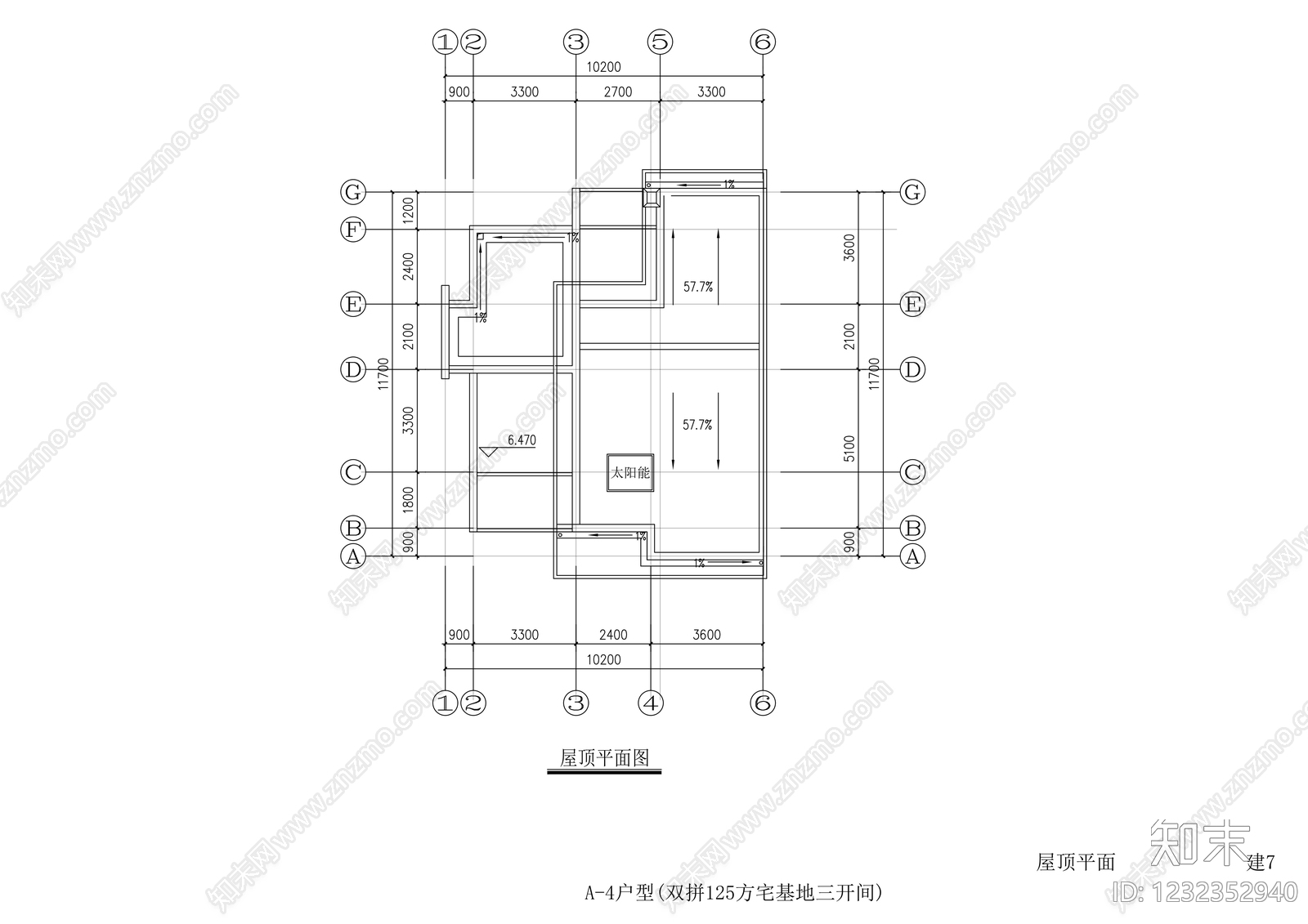 别墅建筑cad施工图下载【ID:1232352940】