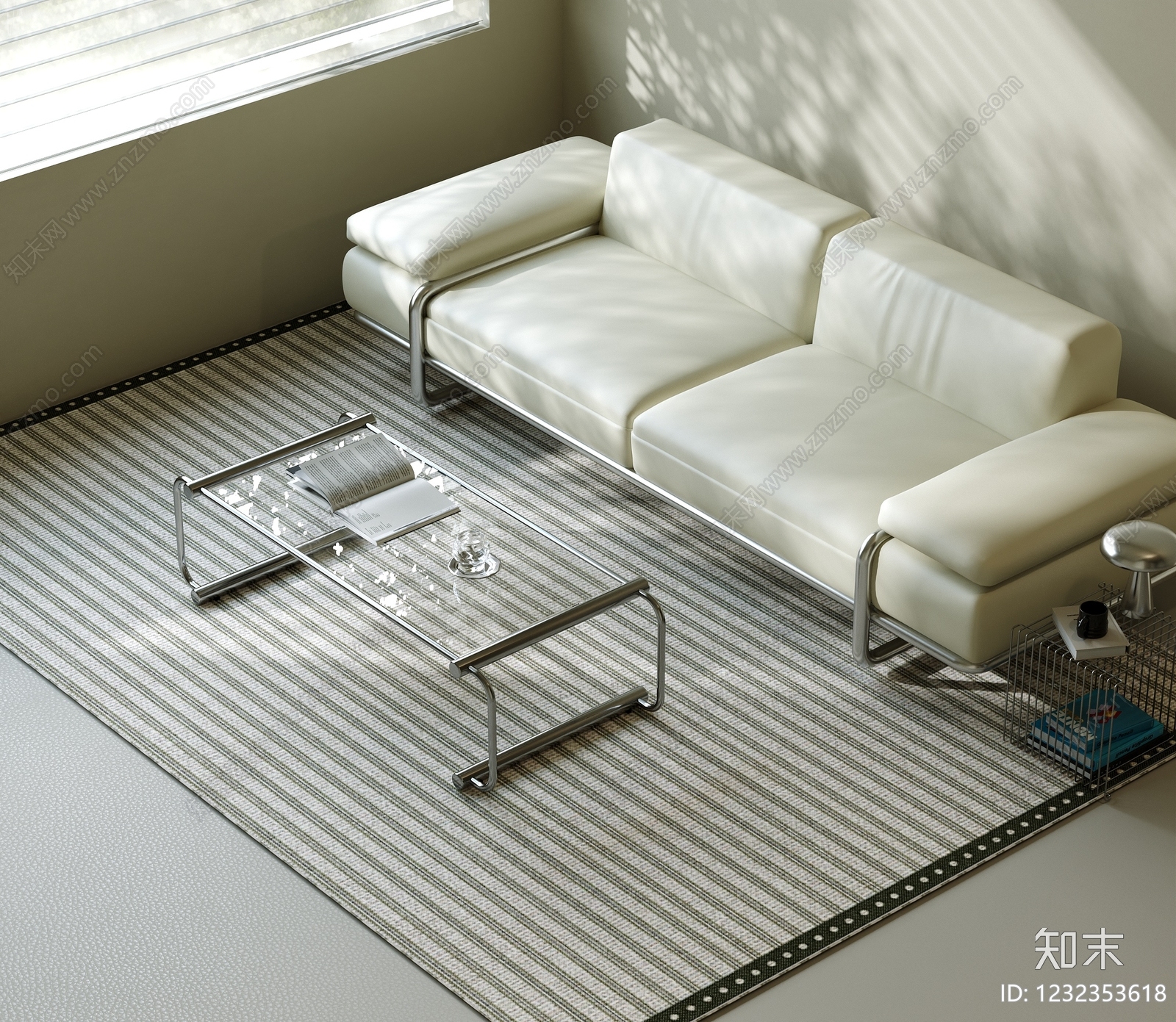 包豪斯双人沙发3D模型下载【ID:1232353618】