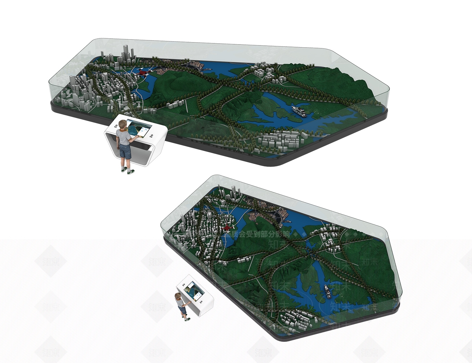 现代城市展厅3D模型下载【ID:1232355141】