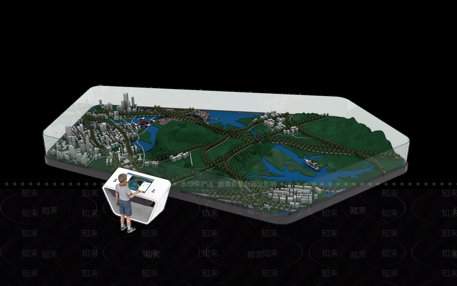 现代城市展厅3D模型下载【ID:1232355141】