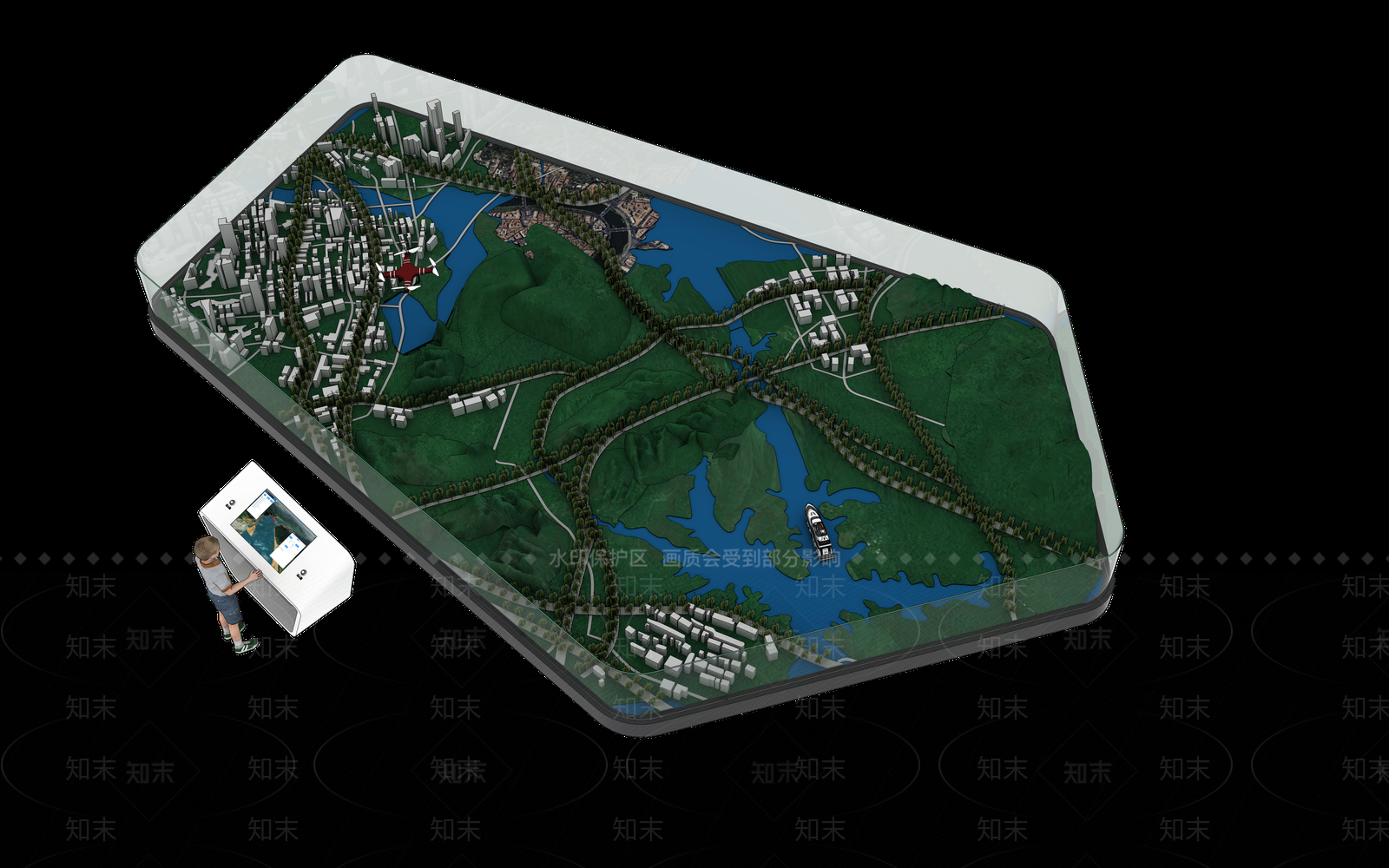 现代城市展厅3D模型下载【ID:1232355141】