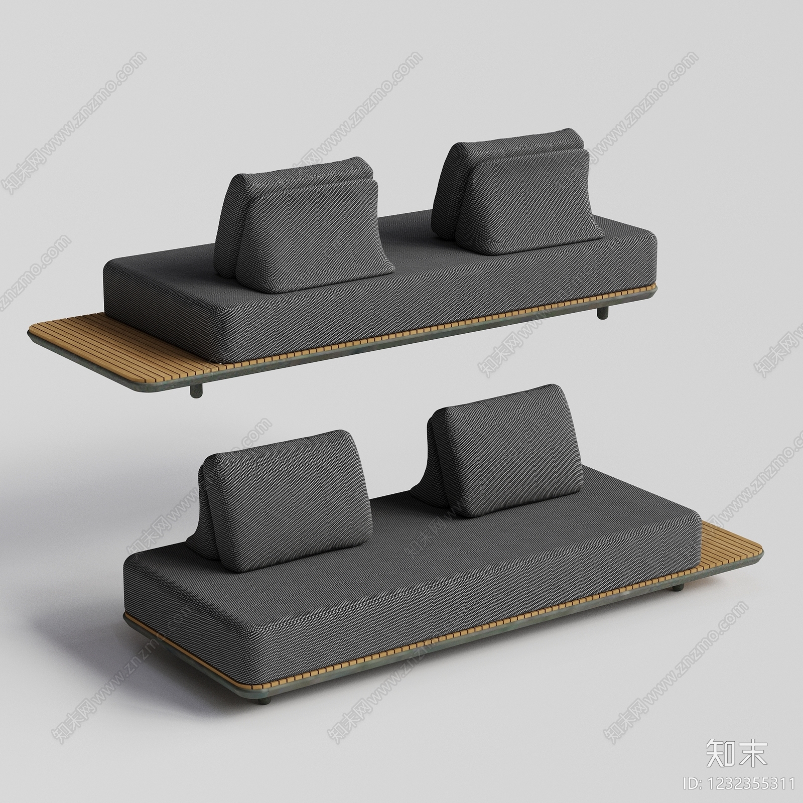 意式极简户外沙发3D模型下载【ID:1232355311】