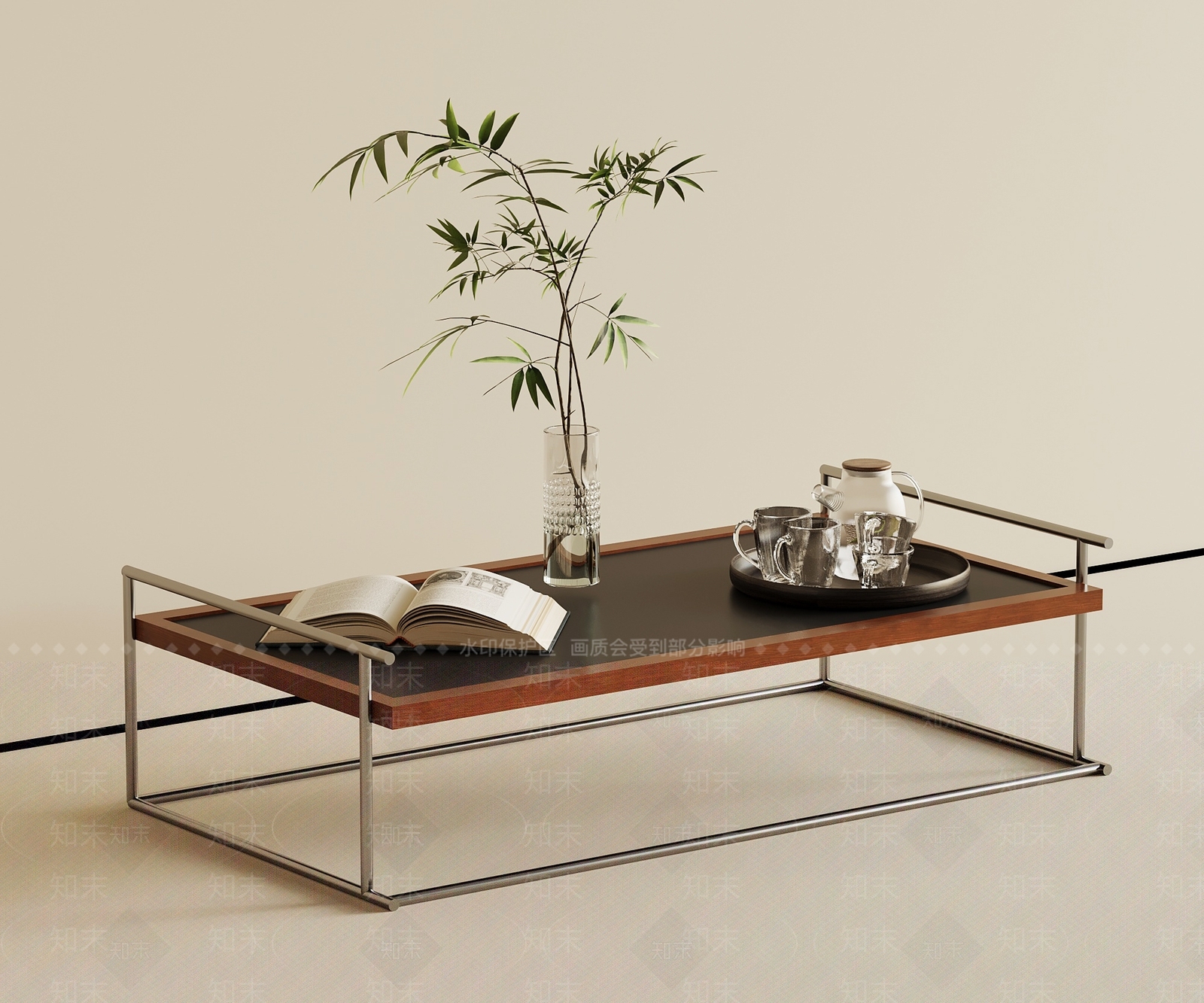 新中式茶几3D模型下载【ID:1232355725】
