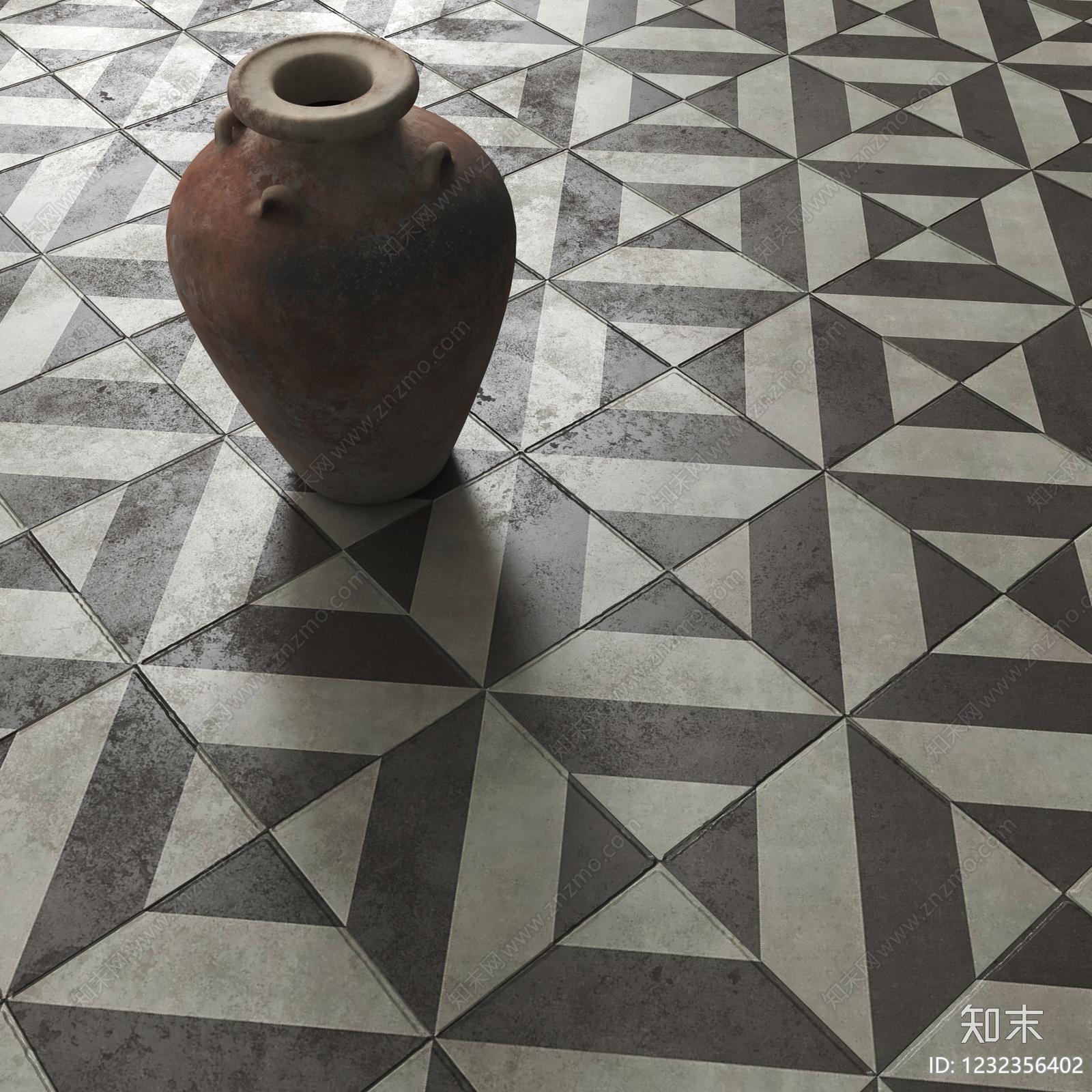侘寂瓷砖展厅3D模型下载【ID:1232356402】