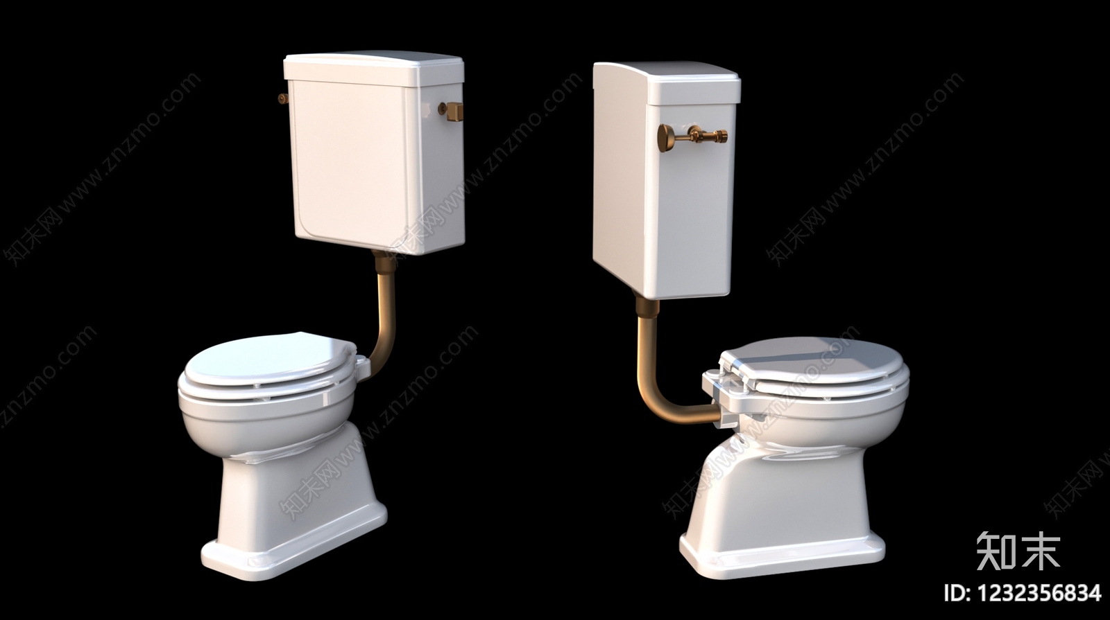 复古马桶3D模型下载【ID:1232356834】