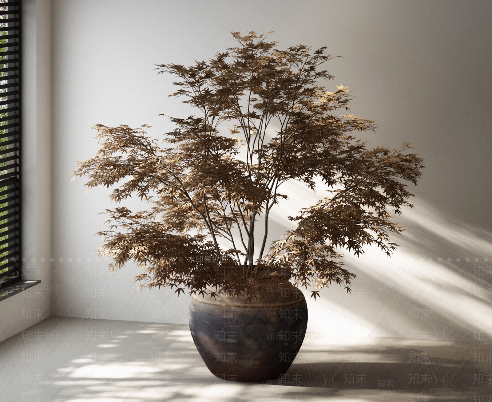 侘寂盆栽3D模型下载【ID:1232357397】