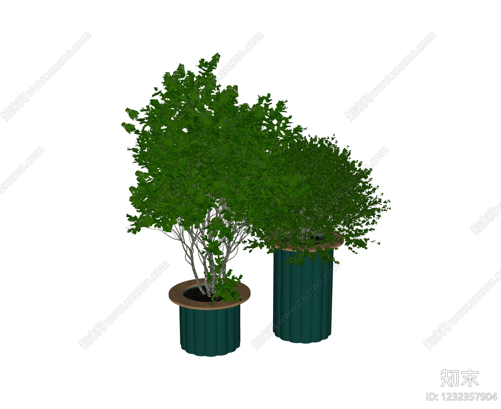 现代植物组合SU模型下载【ID:1232357904】