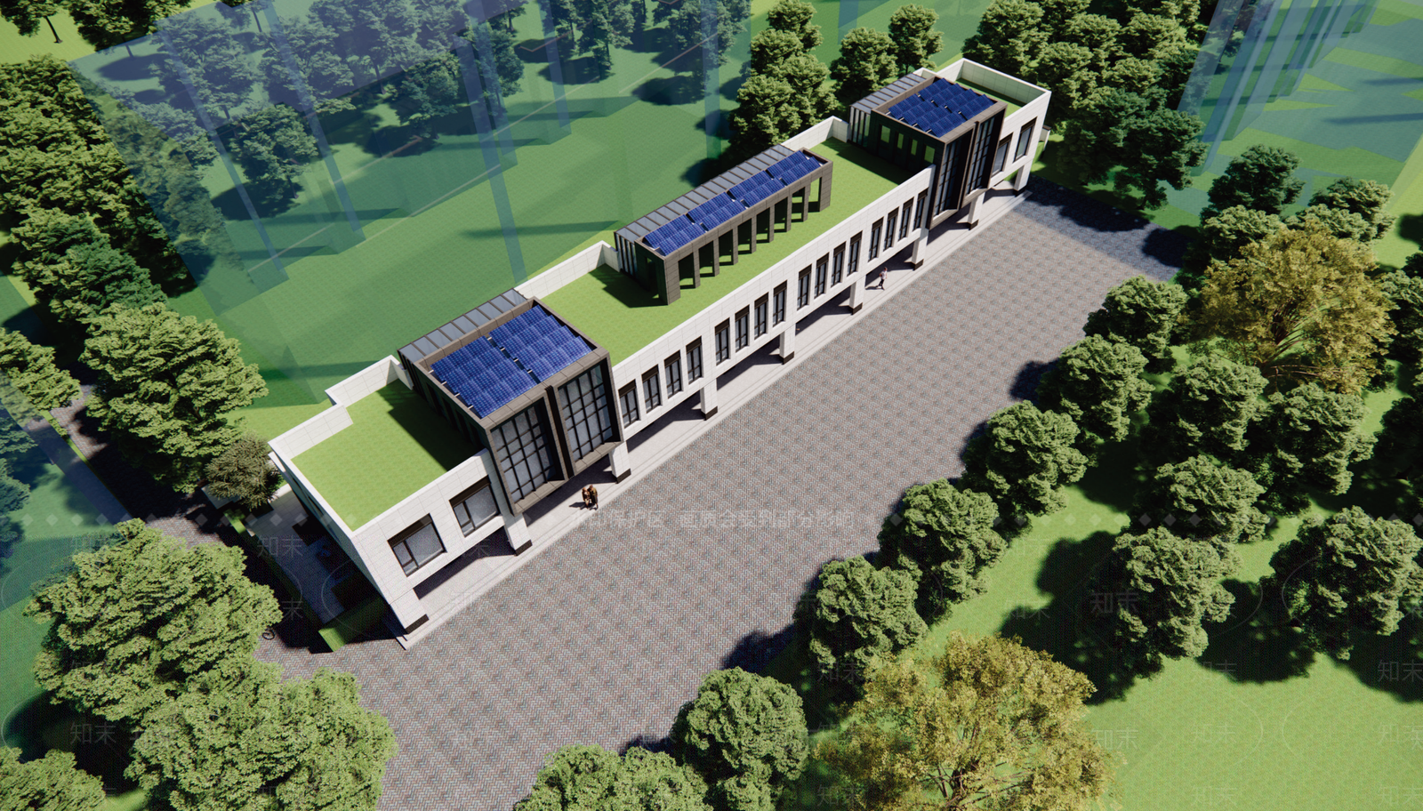 现代主义小公建SU模型下载【ID:1232358759】