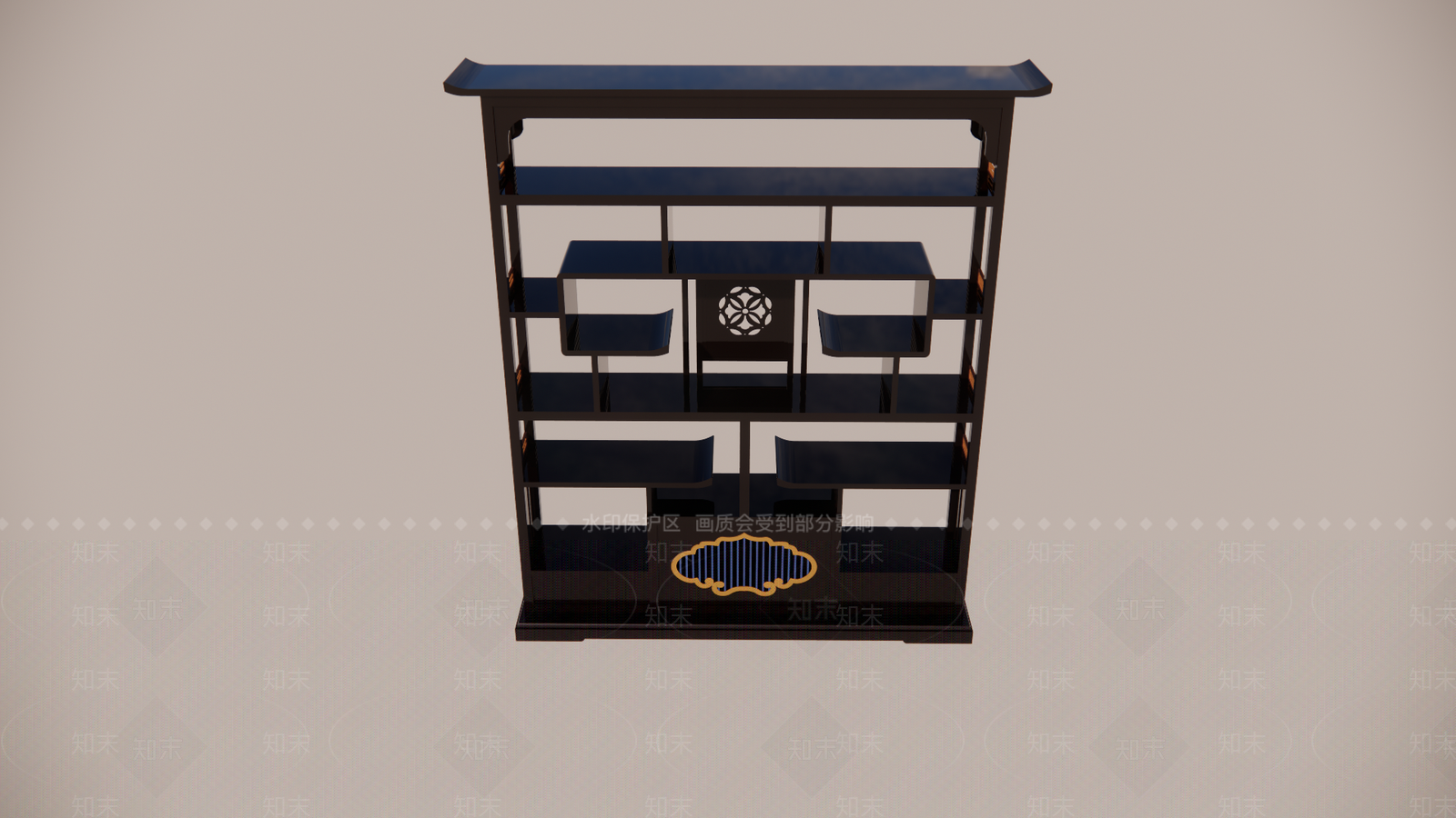 新中式博古架SU模型下载【ID:1232358815】
