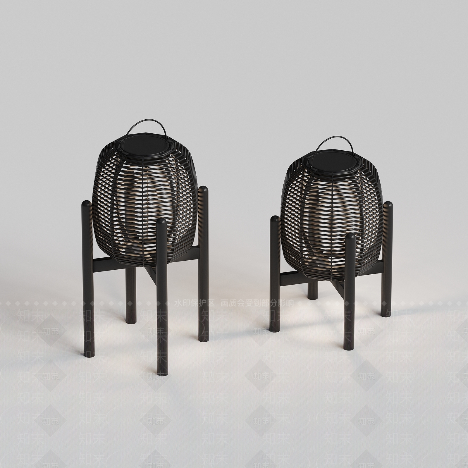 庭院灯3D模型下载【ID:1232359129】