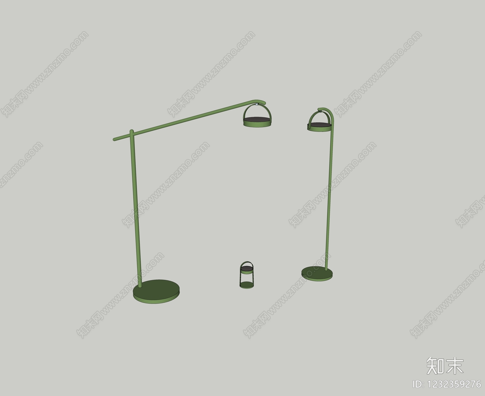 极简灯具组合SU模型下载【ID:1232359276】