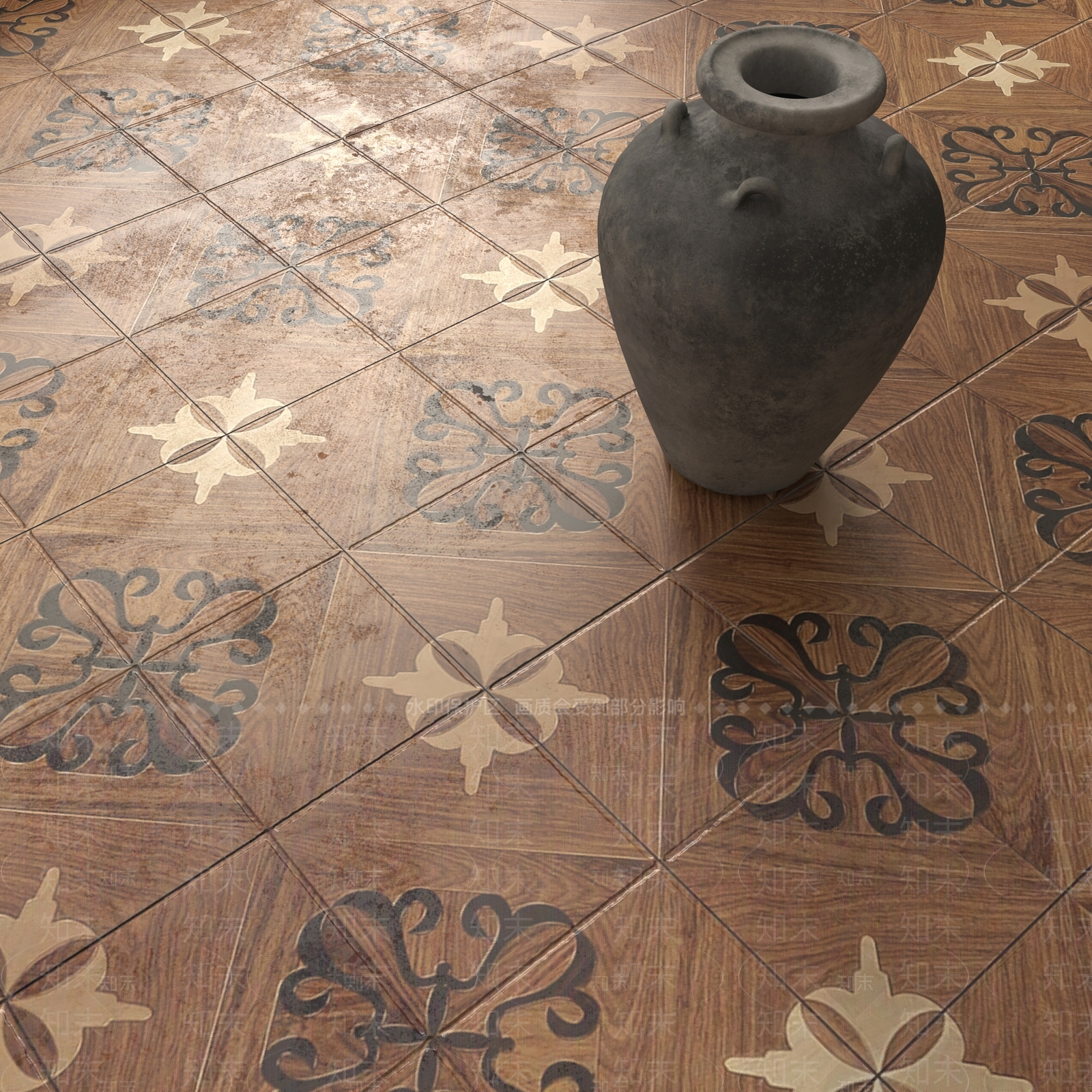 侘寂瓷砖展厅3D模型下载【ID:1232359655】