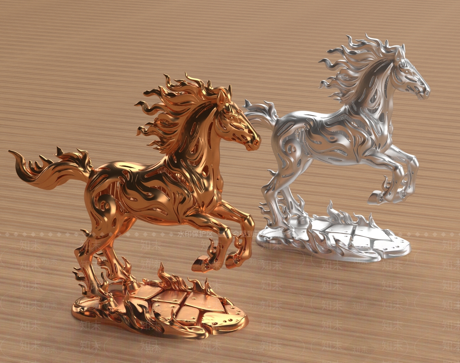 轻奢雕塑摆件3D模型下载【ID:1232359788】