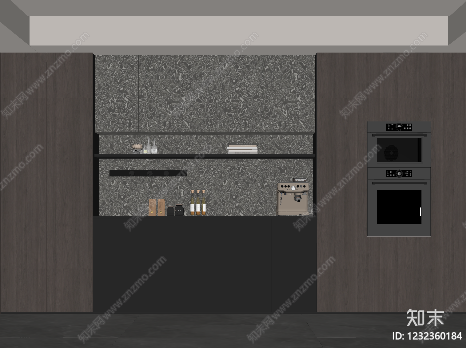 意式极简餐边柜SU模型下载【ID:1232360184】