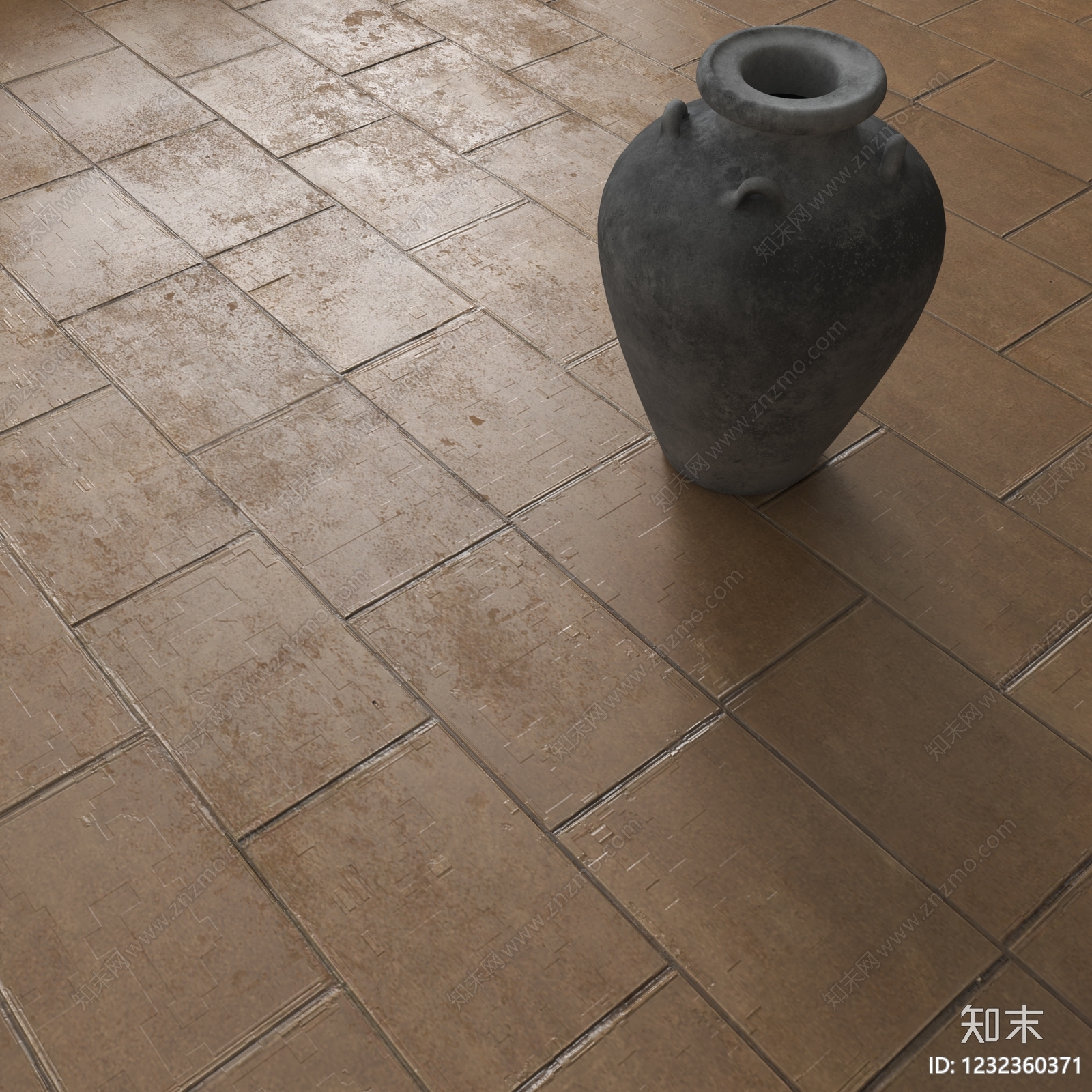 侘寂瓷砖展厅3D模型下载【ID:1232360371】