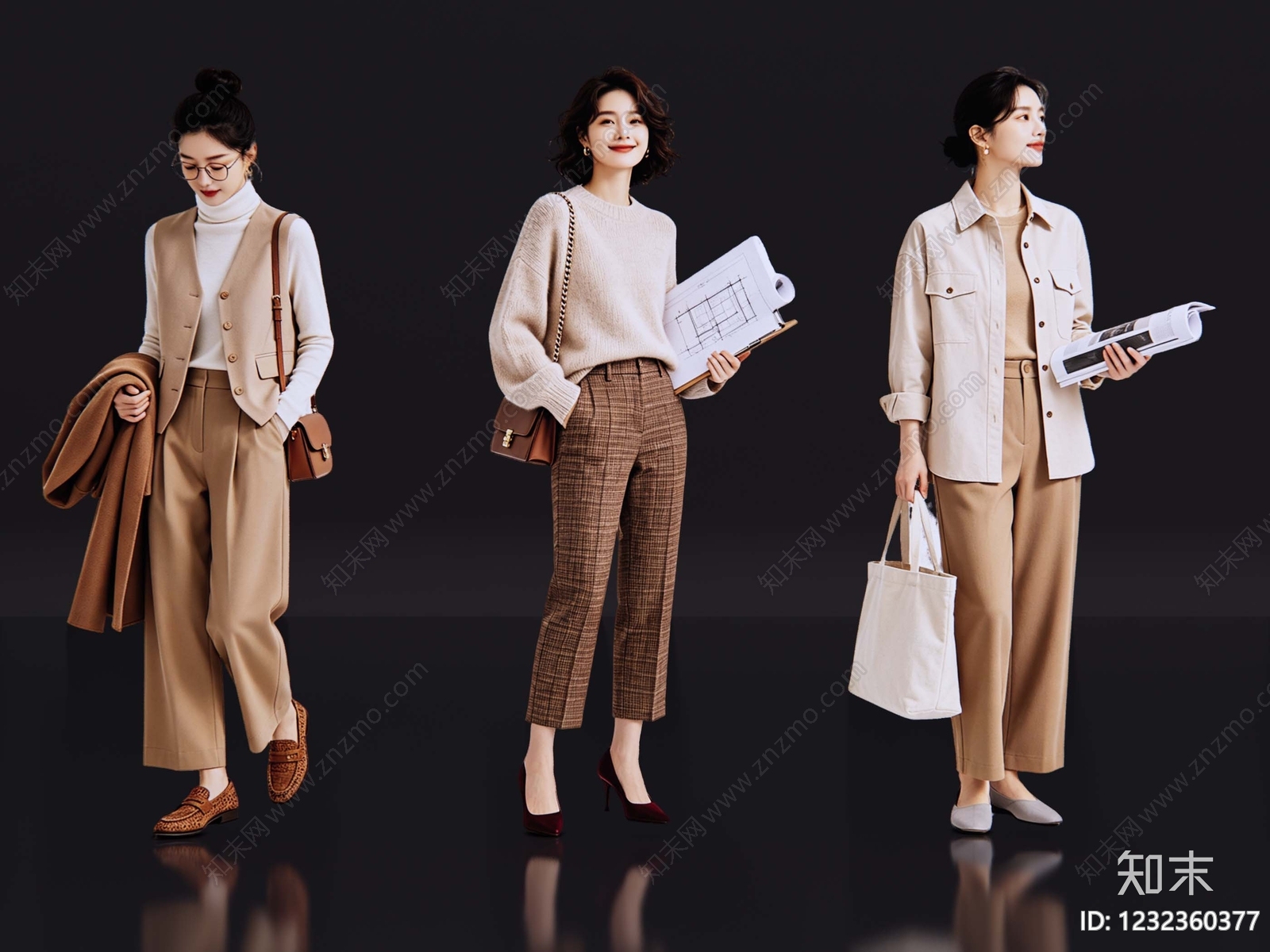 复古多人SU模型下载【ID:1232360377】