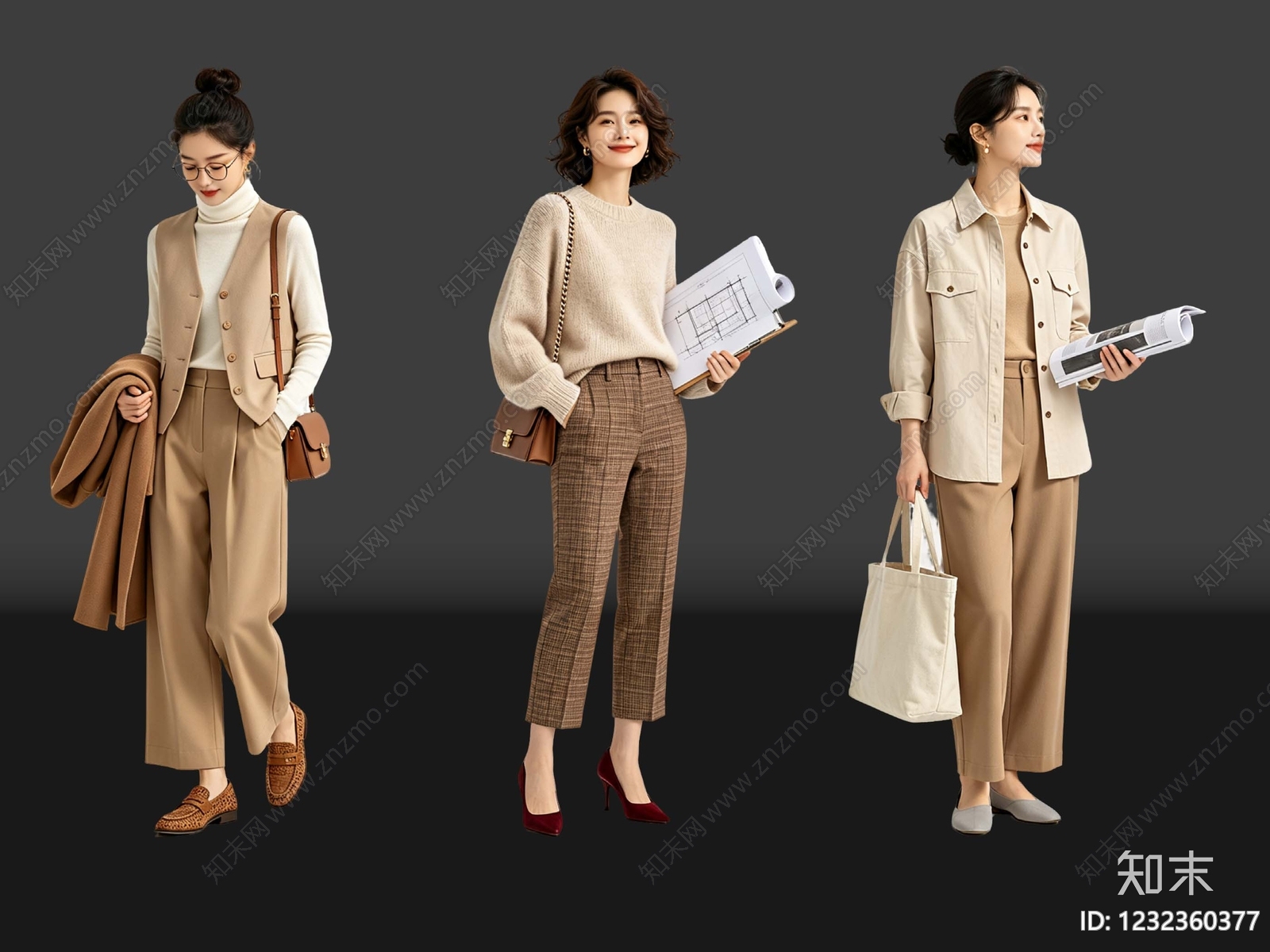 复古多人SU模型下载【ID:1232360377】