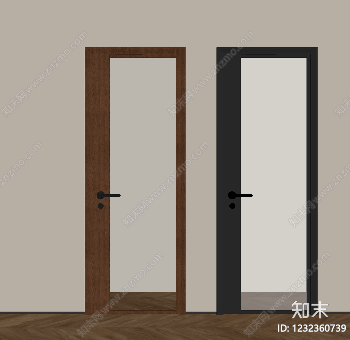 中古风单开门SU模型下载【ID:1232360739】