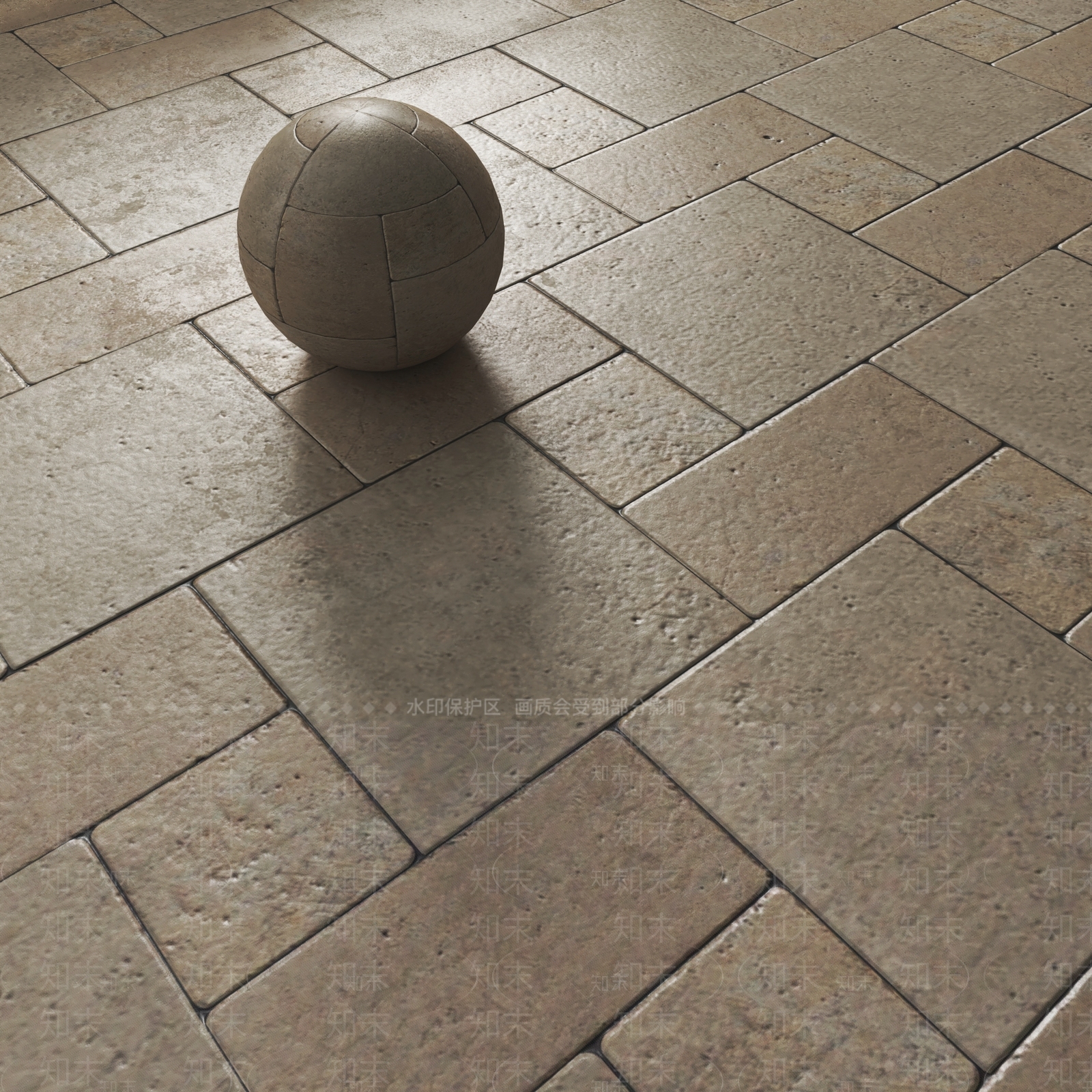 侘寂瓷砖展厅3D模型下载【ID:1232362798】