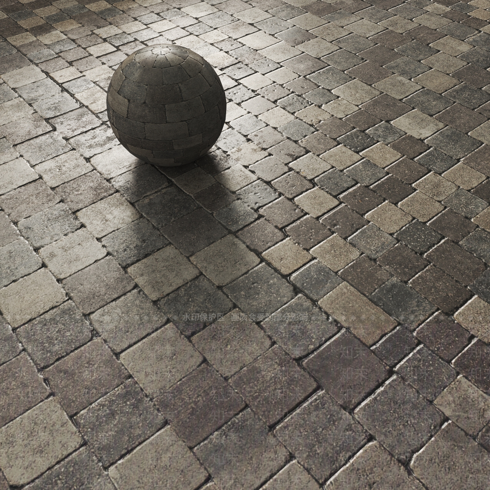 工业风瓷砖展厅3D模型下载【ID:1232362977】