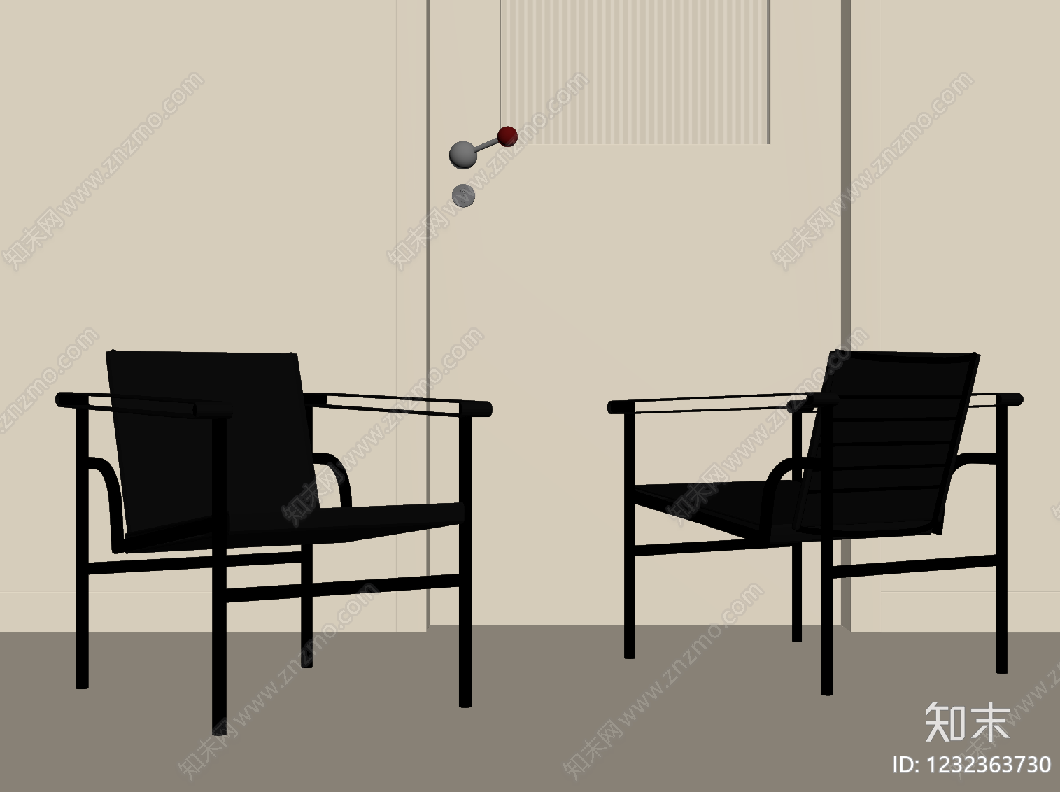 包豪斯办公椅SU模型下载【ID:1232363730】