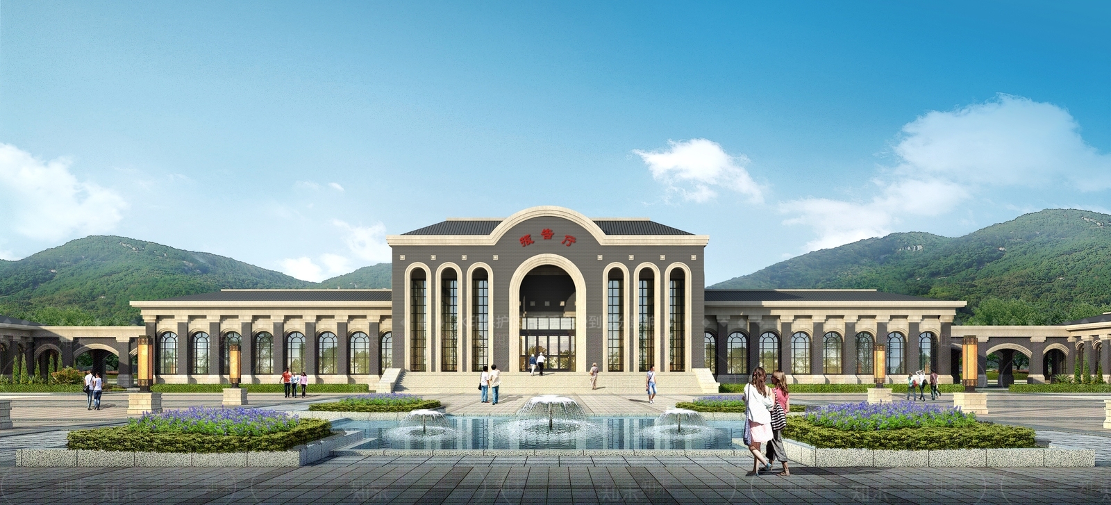 新中式培训中心SU模型下载【ID:1232364484】