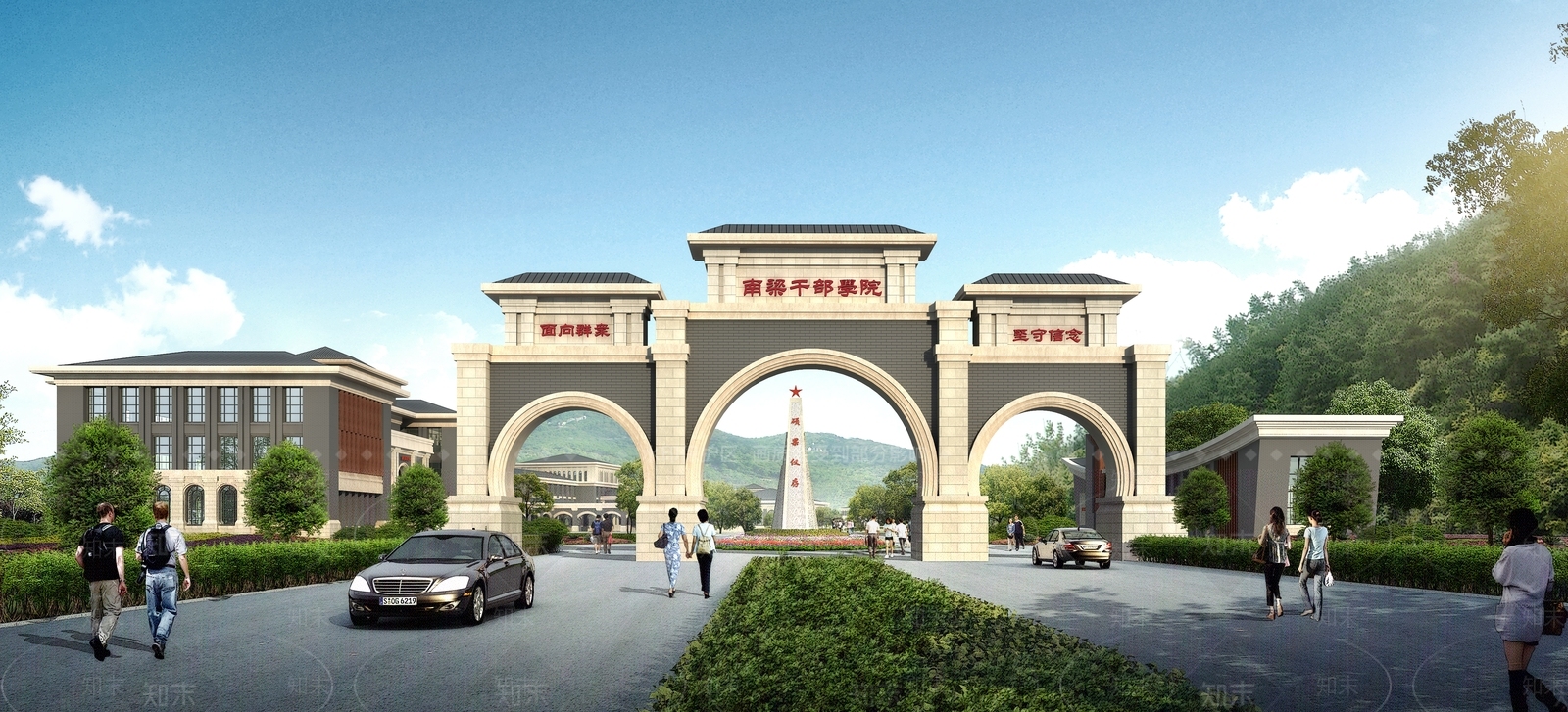 新中式培训中心SU模型下载【ID:1232364484】
