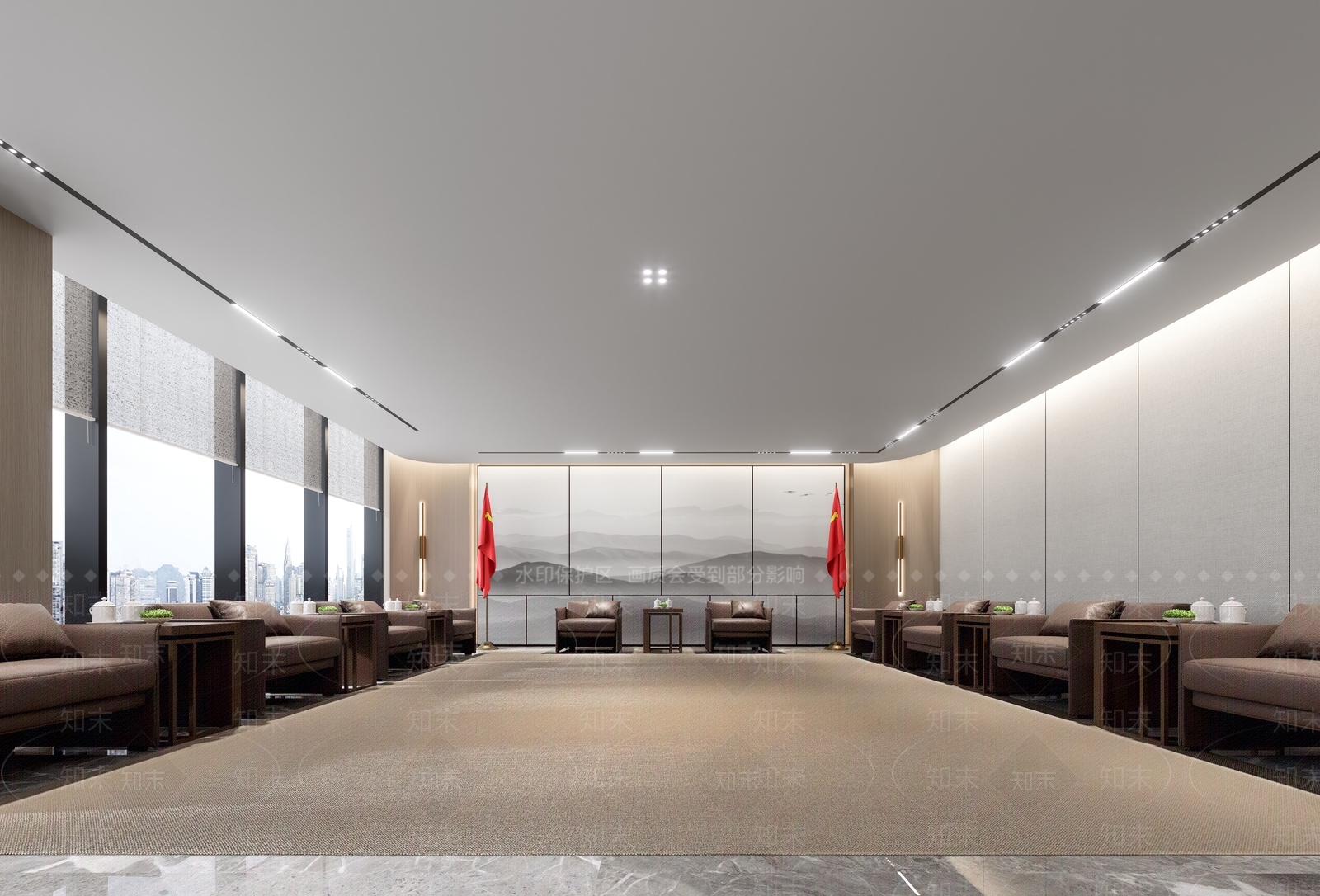 新中式接待室SU模型下载【ID:1232364637】
