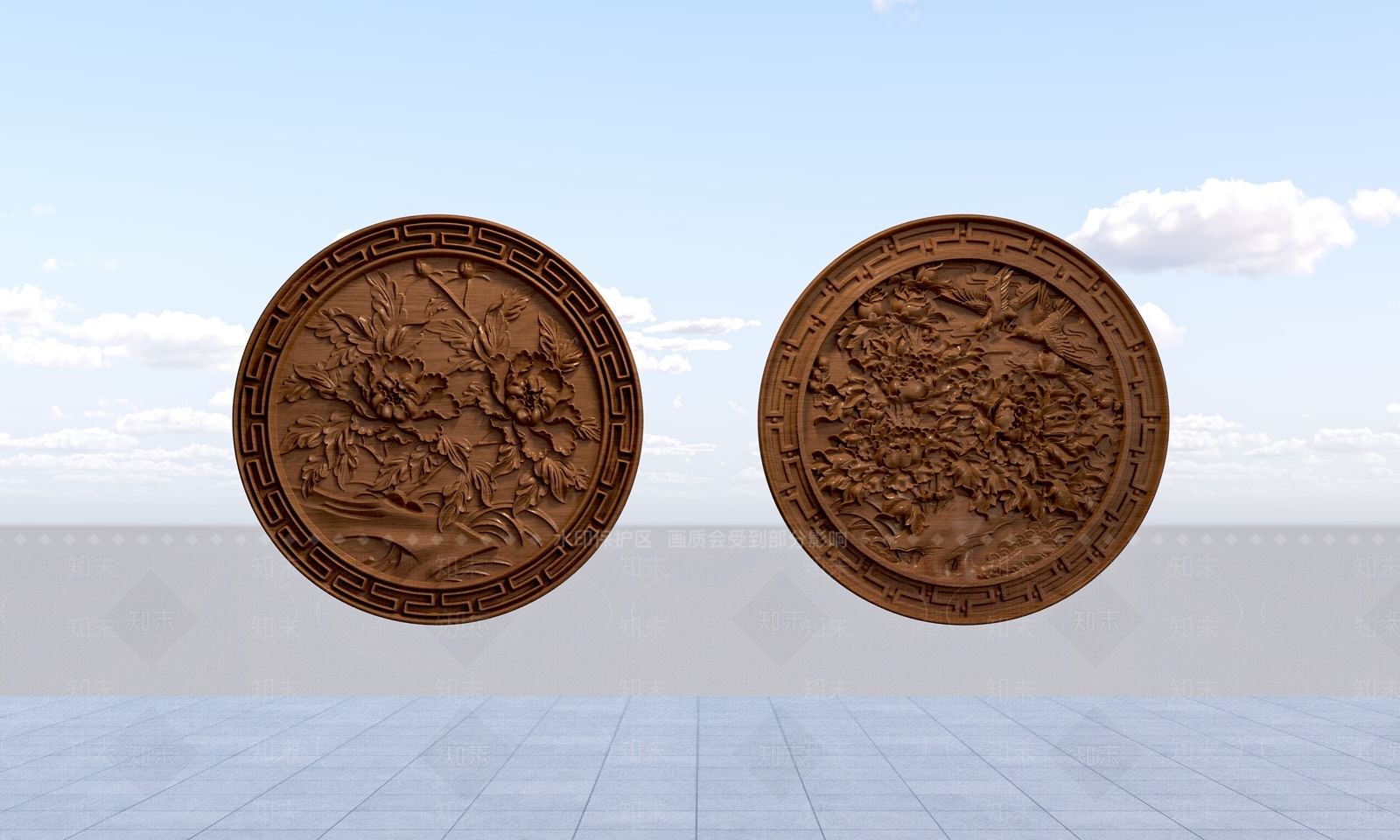中式挂件3D模型下载【ID:1232365442】