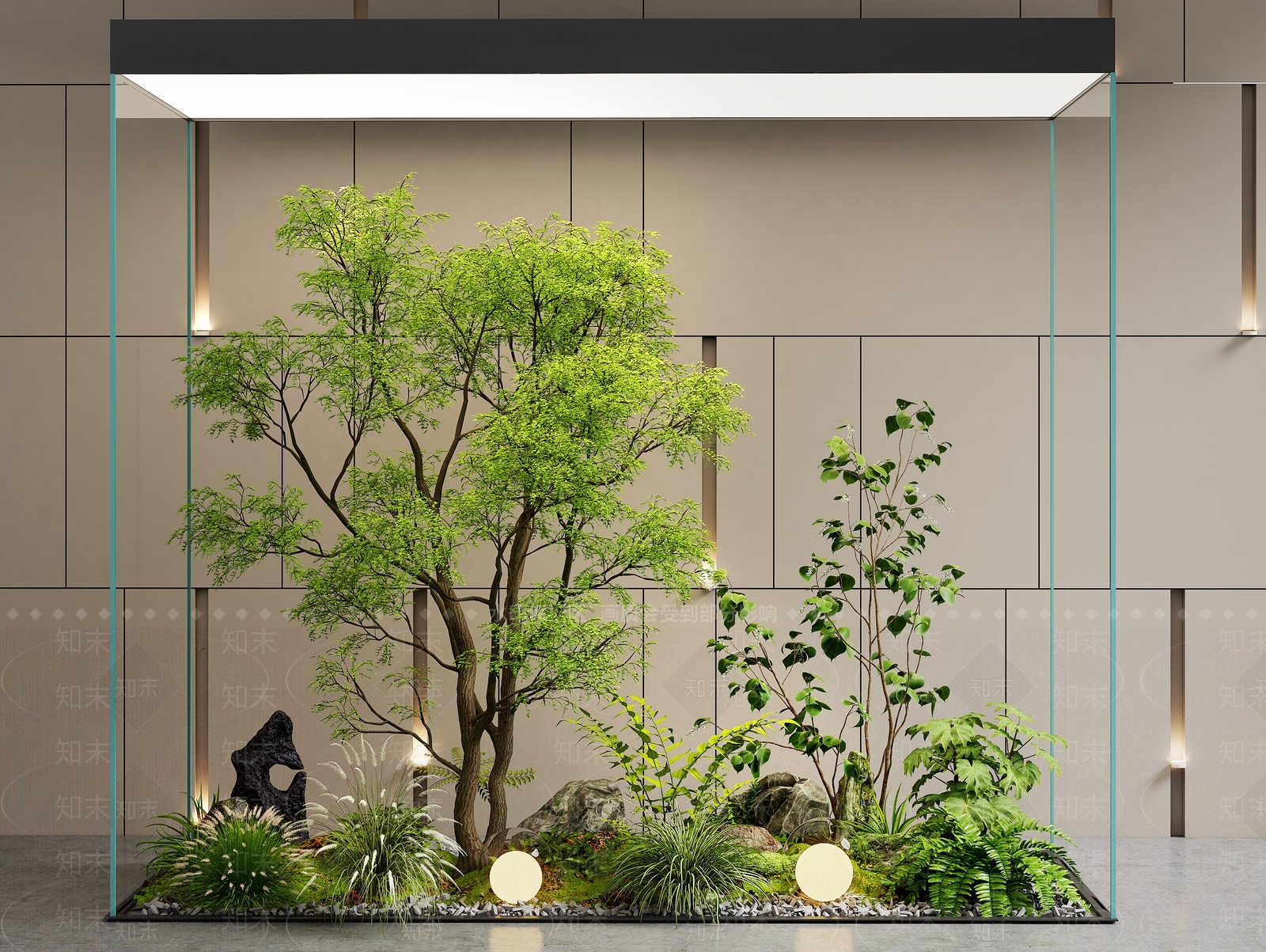 新中式景观花境3D模型下载【ID:1232365762】
