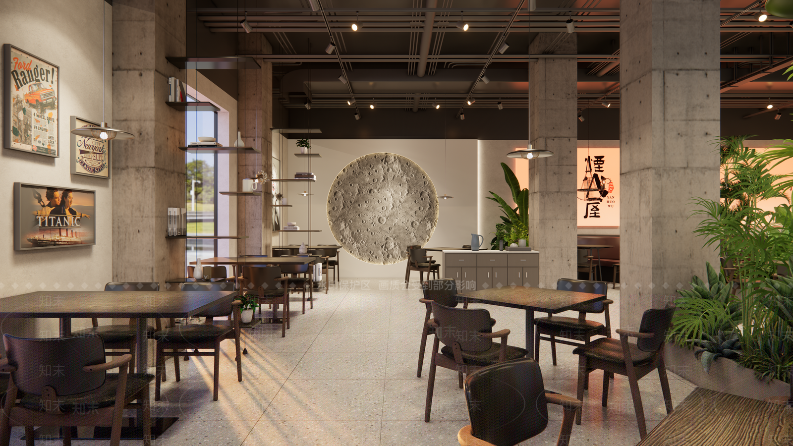 工业风烧烤烤肉店SU模型下载【ID:1232367020】