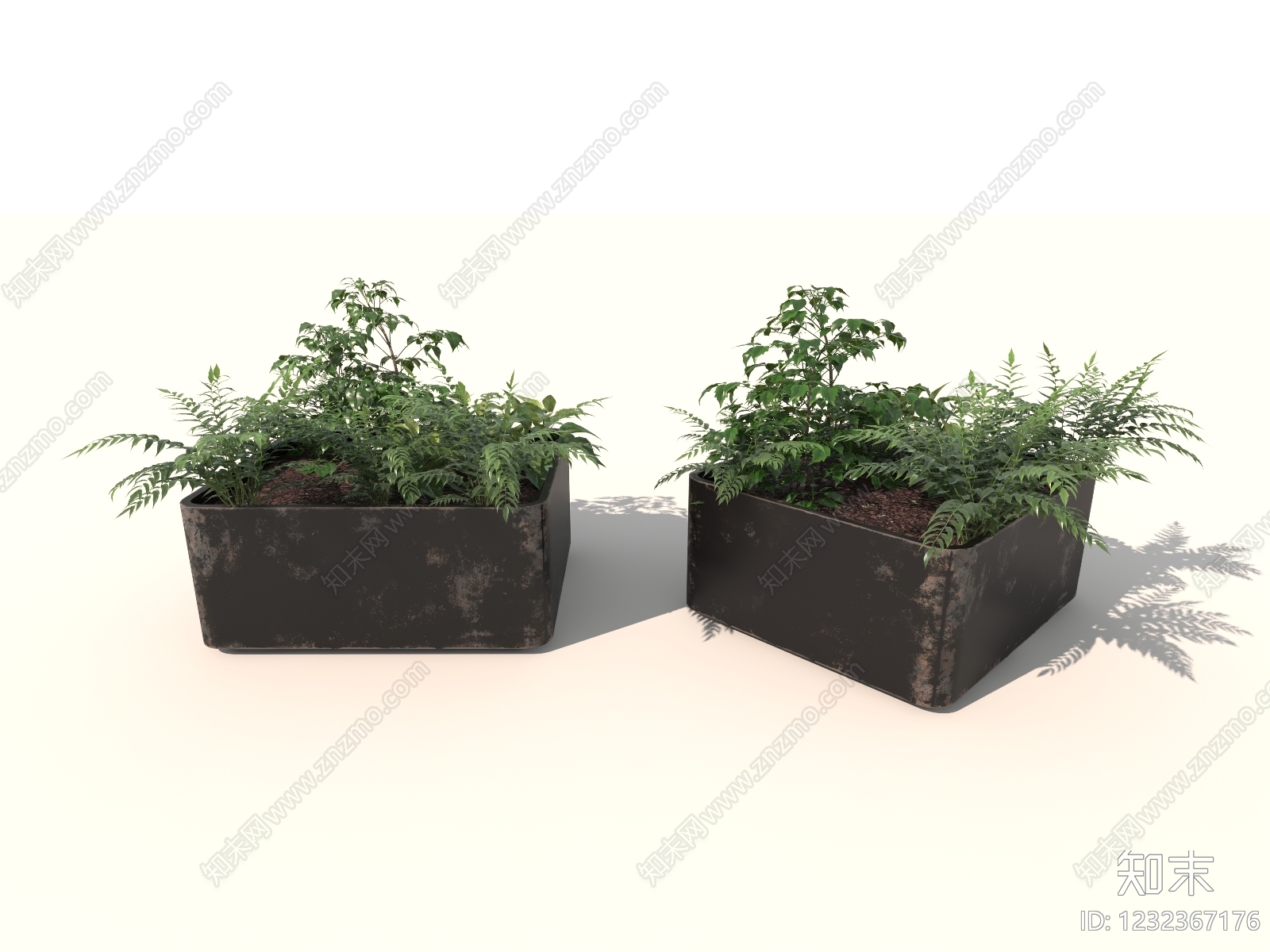 工业风花草组合3D模型下载【ID:1232367176】