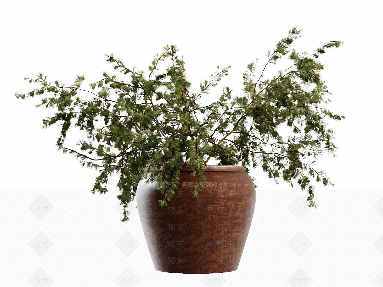 侘寂花艺3D模型下载【ID:1232367457】
