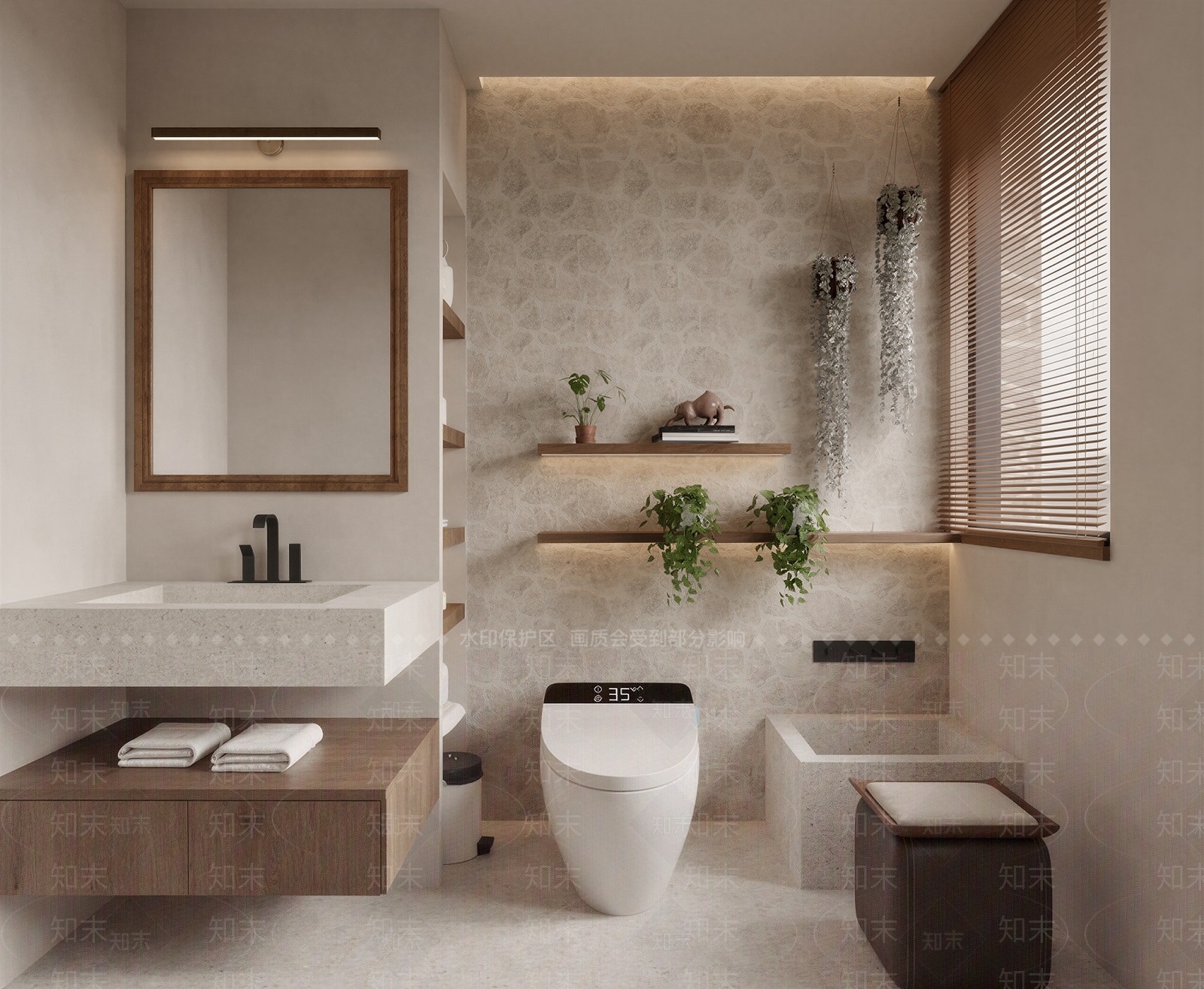 侘寂卫生间3D模型下载【ID:1232367629】