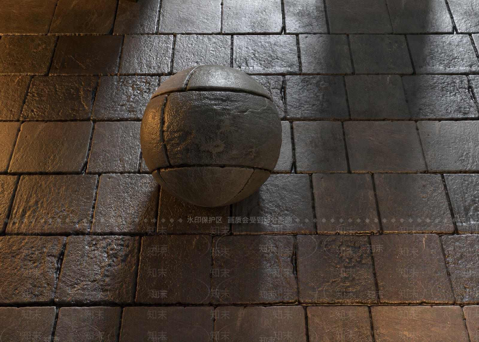 复古工业风瓷砖展厅3D模型下载【ID:1232367894】
